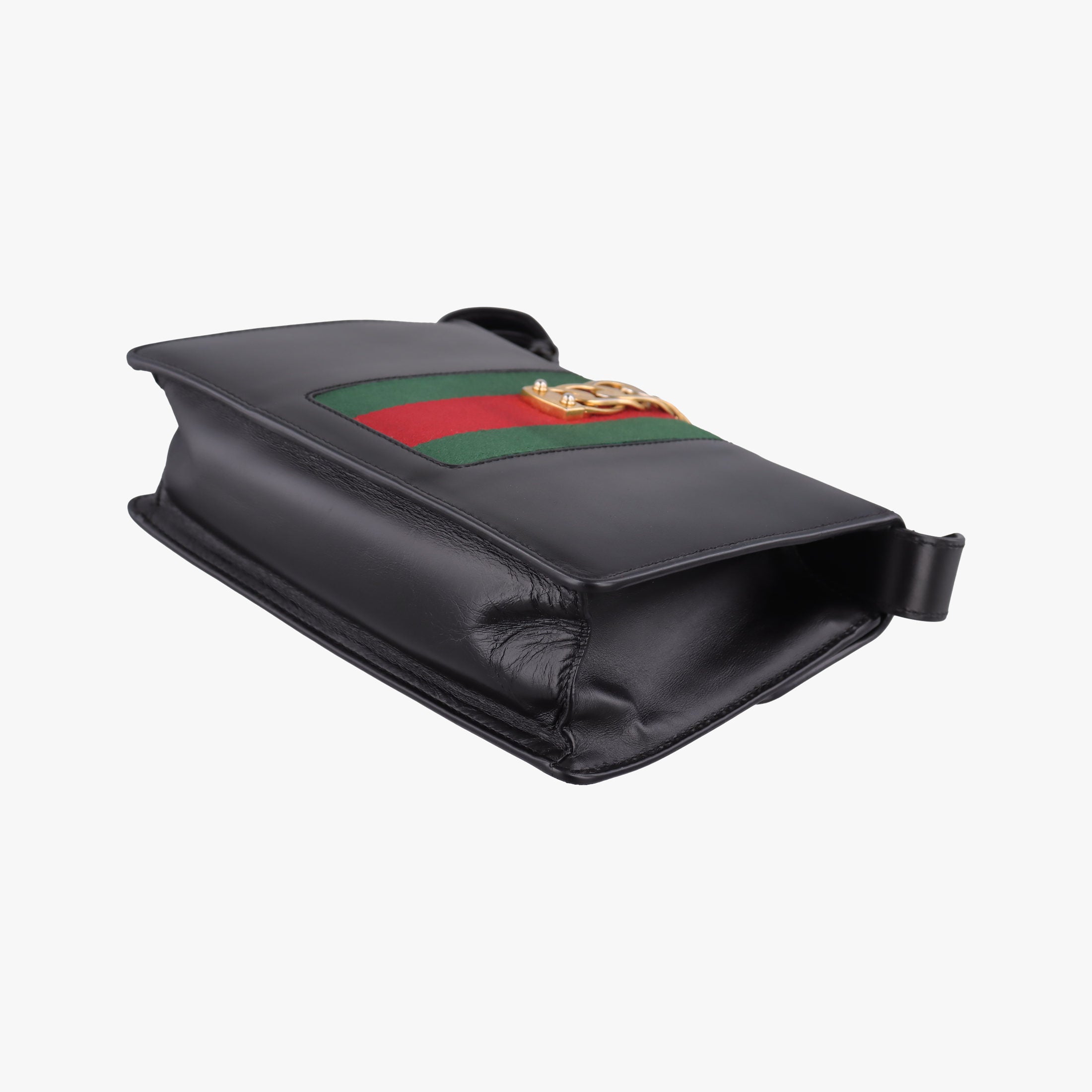 Vintage Gucci Sylvie Black×green×red Leather 421882 shoulderbag | stylenewstar