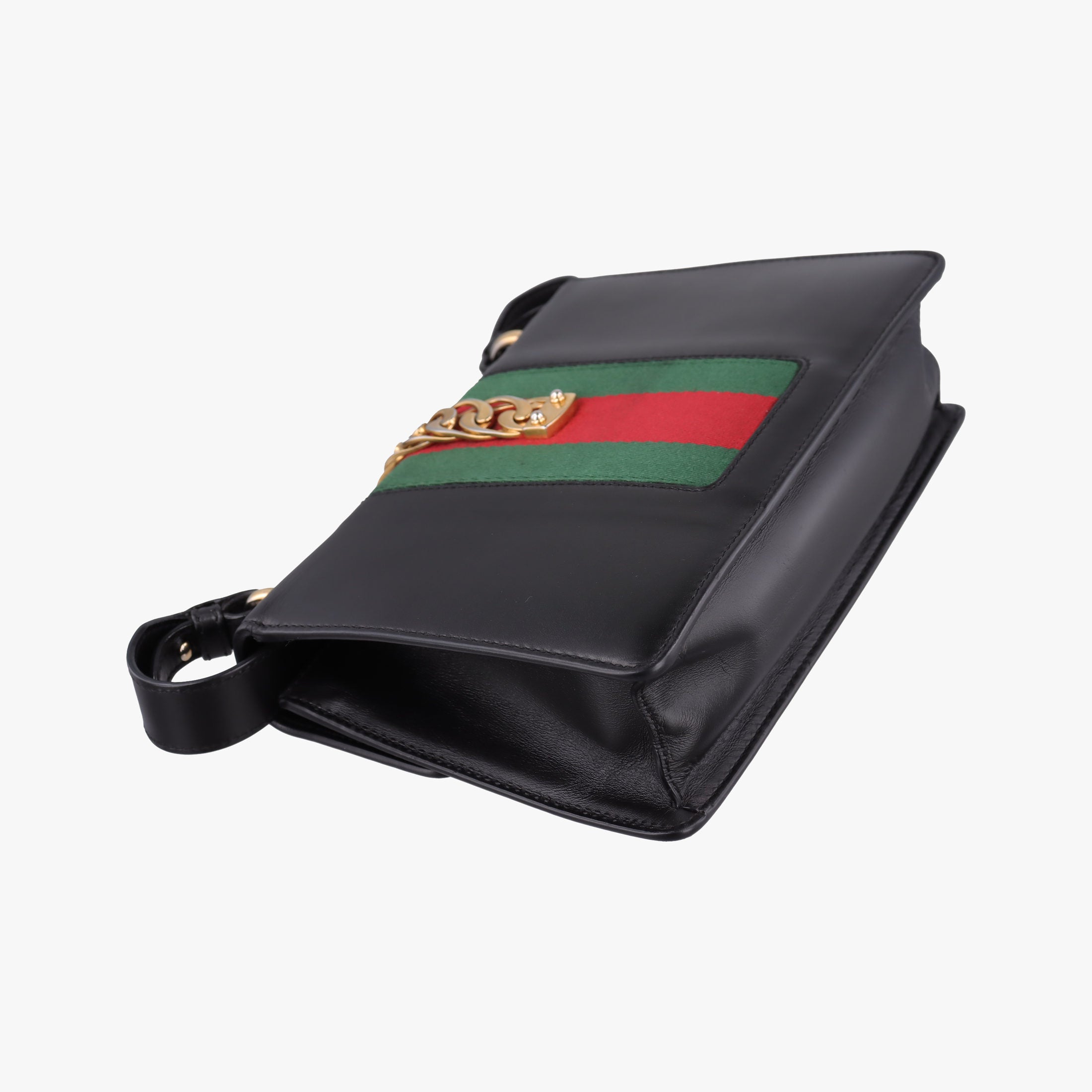 Vintage Gucci Sylvie Black×green×red Leather 421882 shoulderbag | stylenewstar