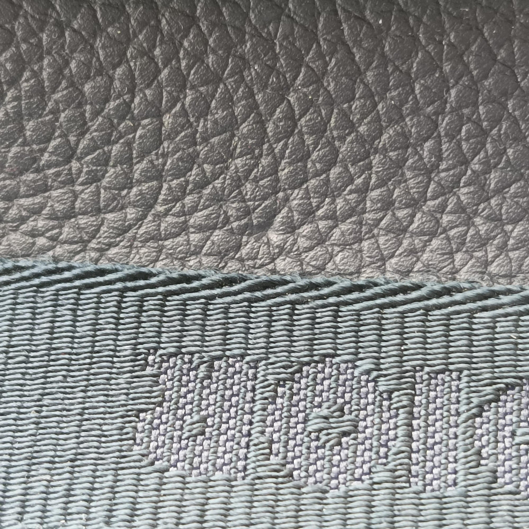 Pre-owned Christian Dior saddle Green×Navy Leather×Nylon  shoulderbag | stylenewstar