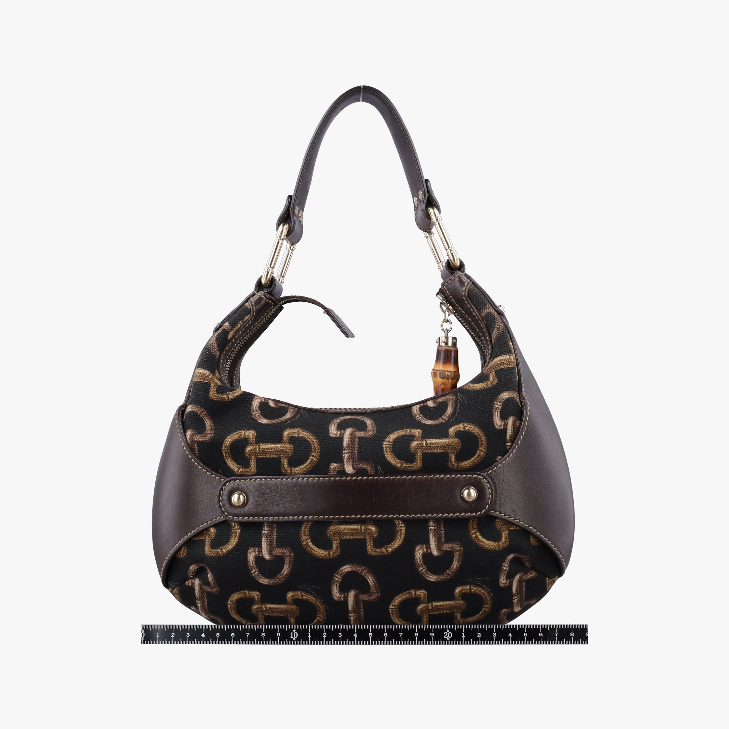Pre-owned Gucci Amalfi bamboo Brown Canvas×Leather 154378 handbag | stylenewstar