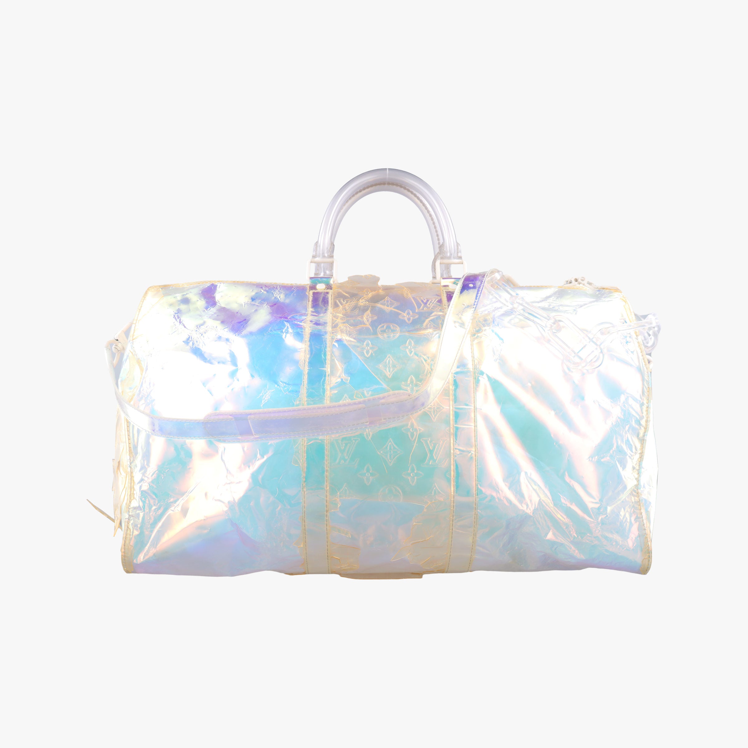Pre-owned Louis Vuitton Keepall Bandouliere 50 aurora Monogram Prism M53271 shoulderbag | stylenewstar
