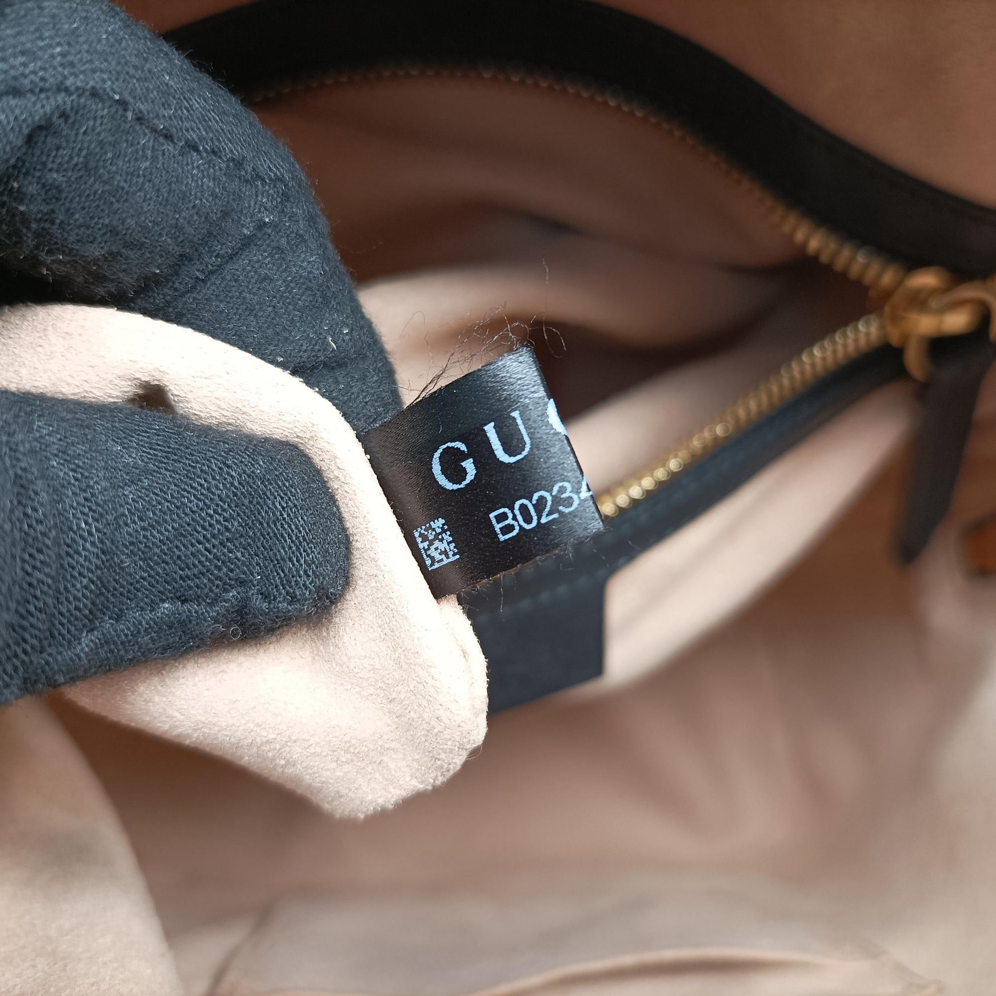 Pre-owned Gucci GG Supreme Tian beige×black PVC coated canvas×leather 427042 backpack/rucksack | stylenewstar