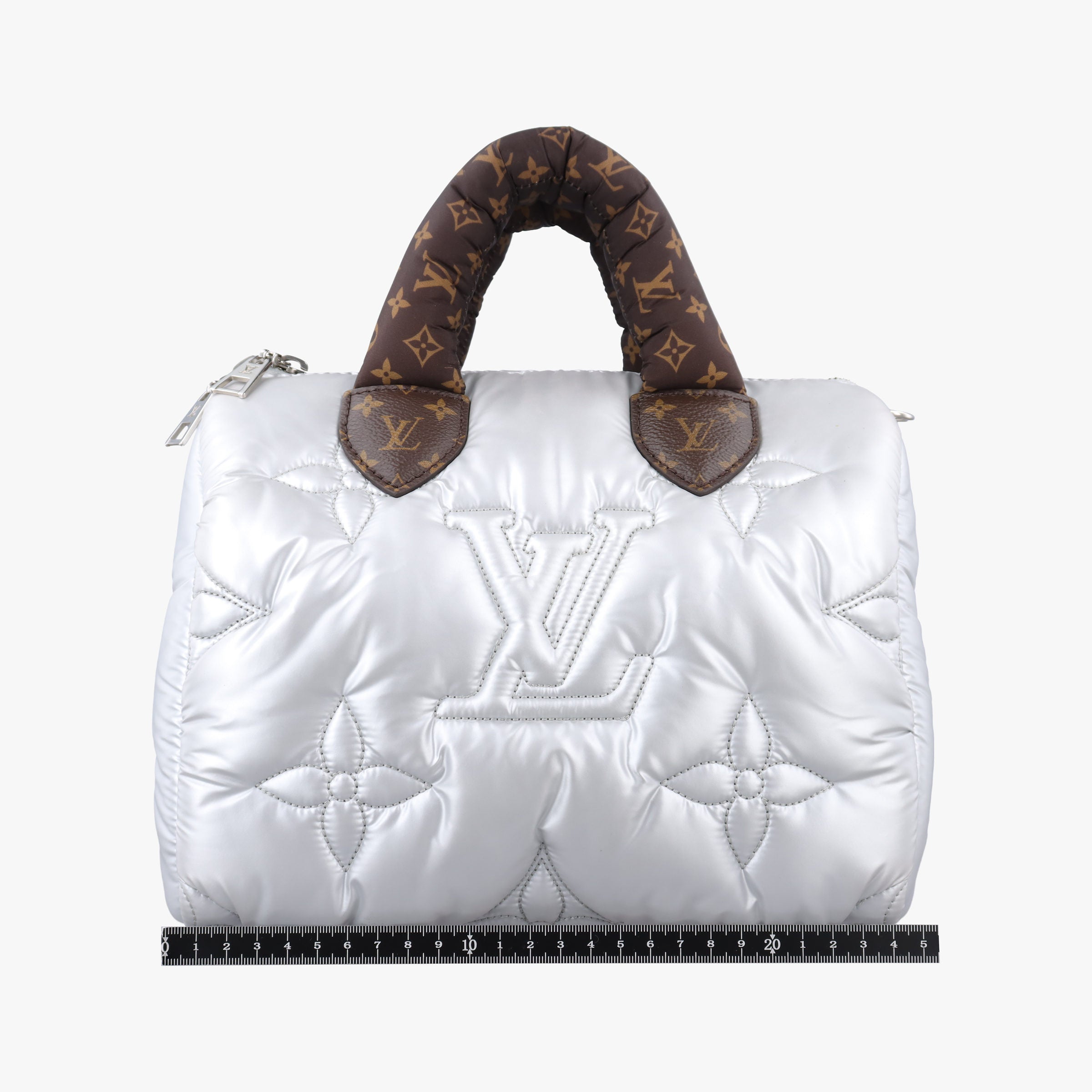 Pre-owned Louis Vuitton Speedy Bandouliere 25 Silver Recycled metallic nylon M20973 handbag | stylenewstar