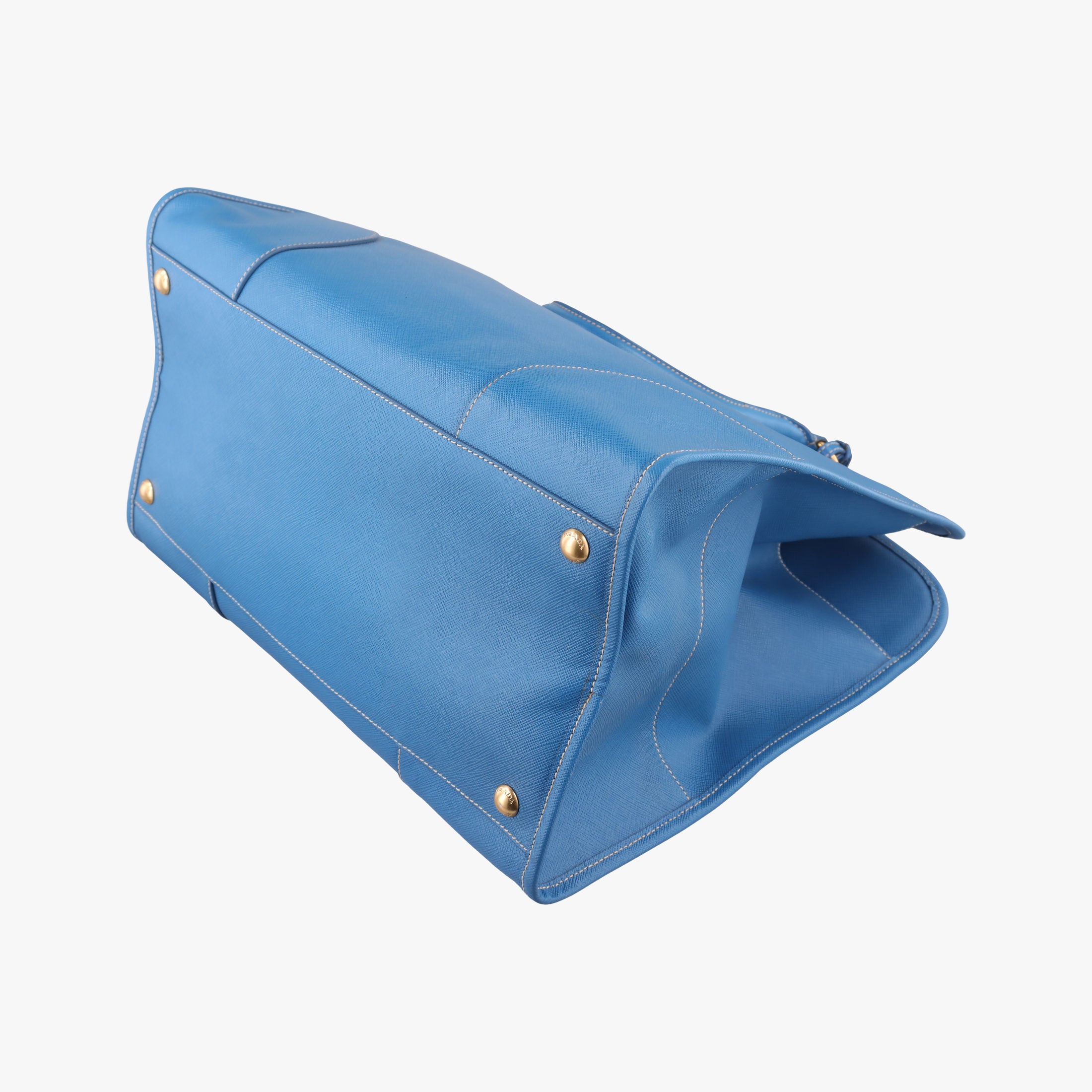 Vintage Prada Paradigme Lucido Tote Top Handle Blue SAFFIANO Leather BN2254 handbag | stylenewstar