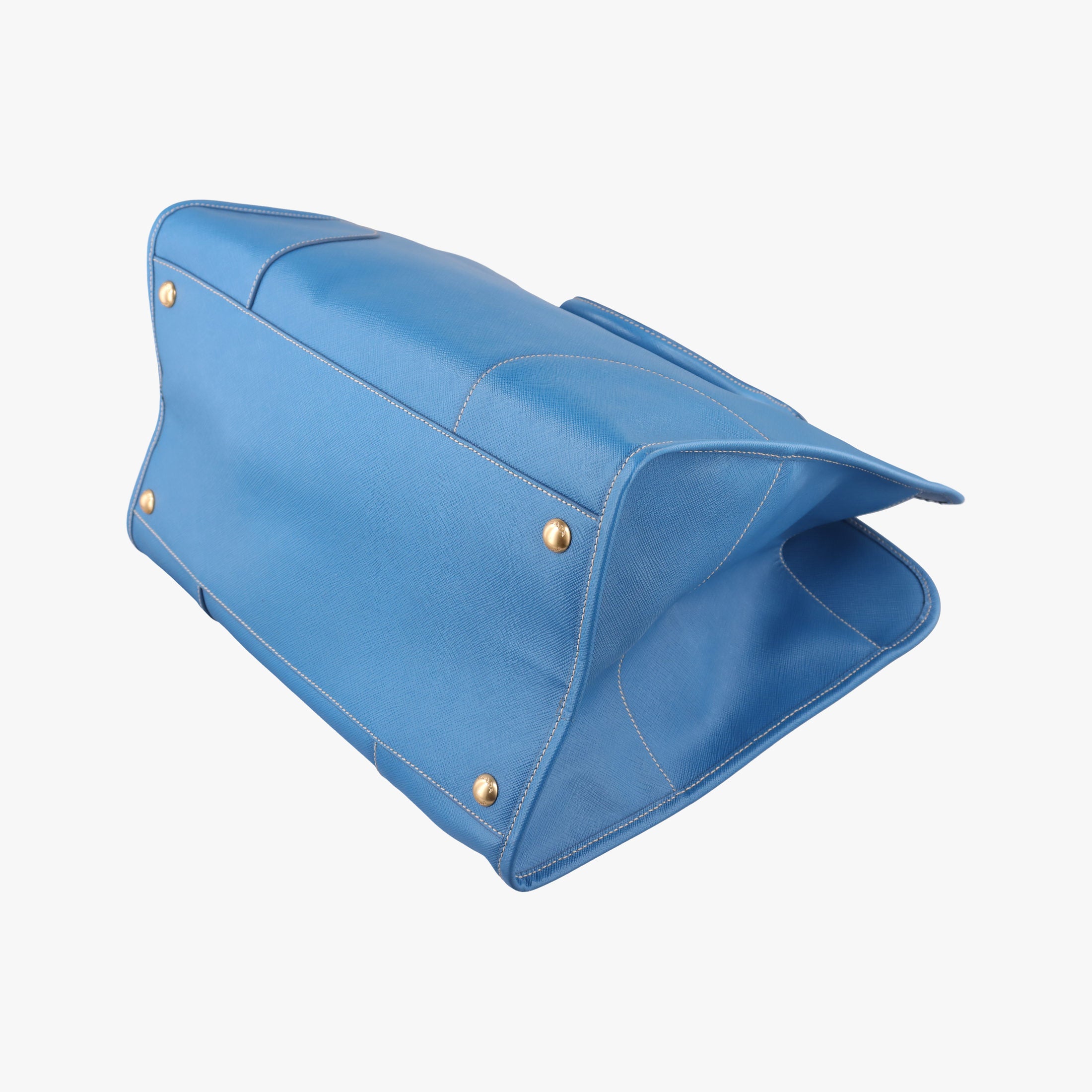 Vintage Prada Paradigme Lucido Tote Top Handle Blue SAFFIANO Leather BN2254 handbag | stylenewstar