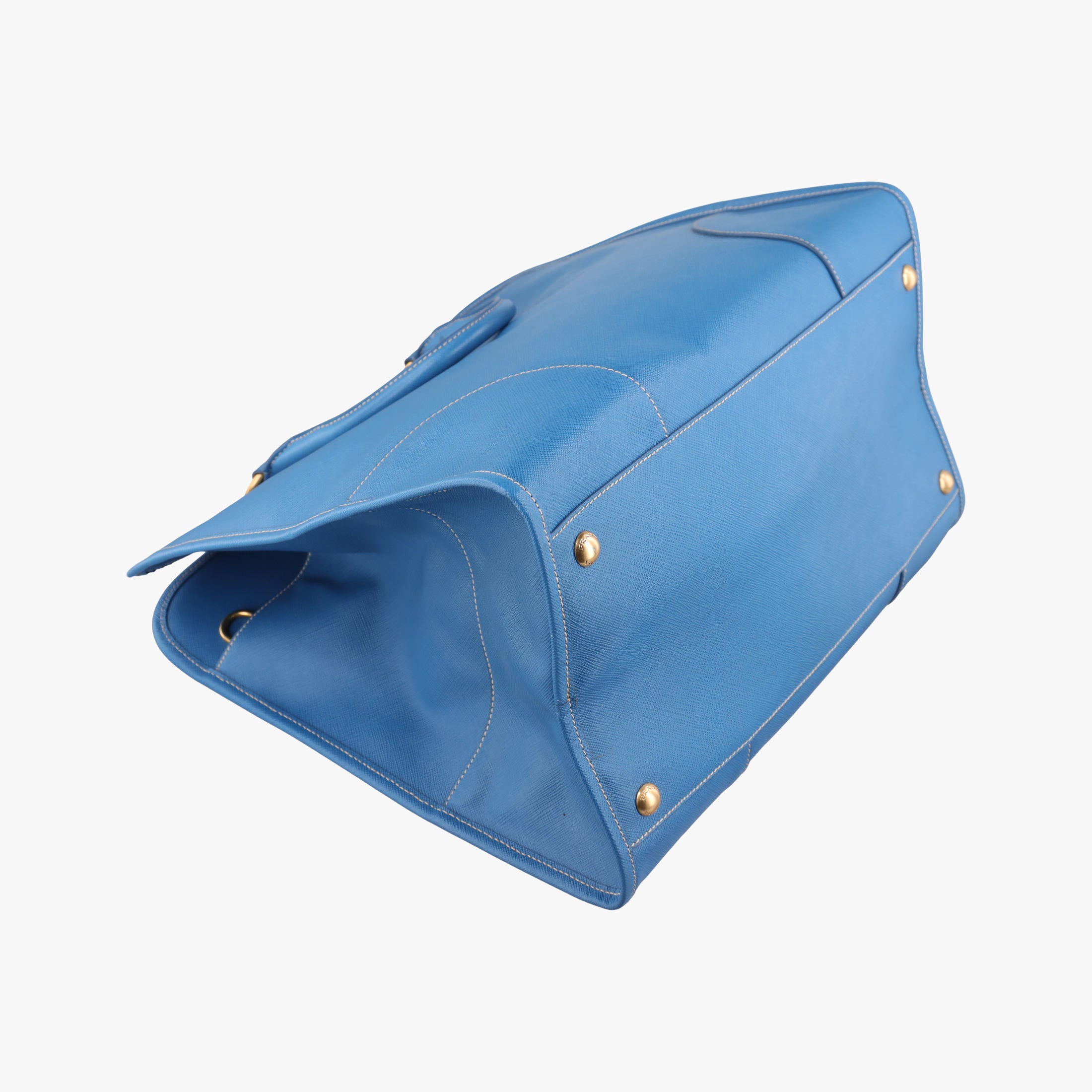 Vintage Prada Paradigme Lucido Tote Top Handle Blue SAFFIANO Leather BN2254 handbag | stylenewstar