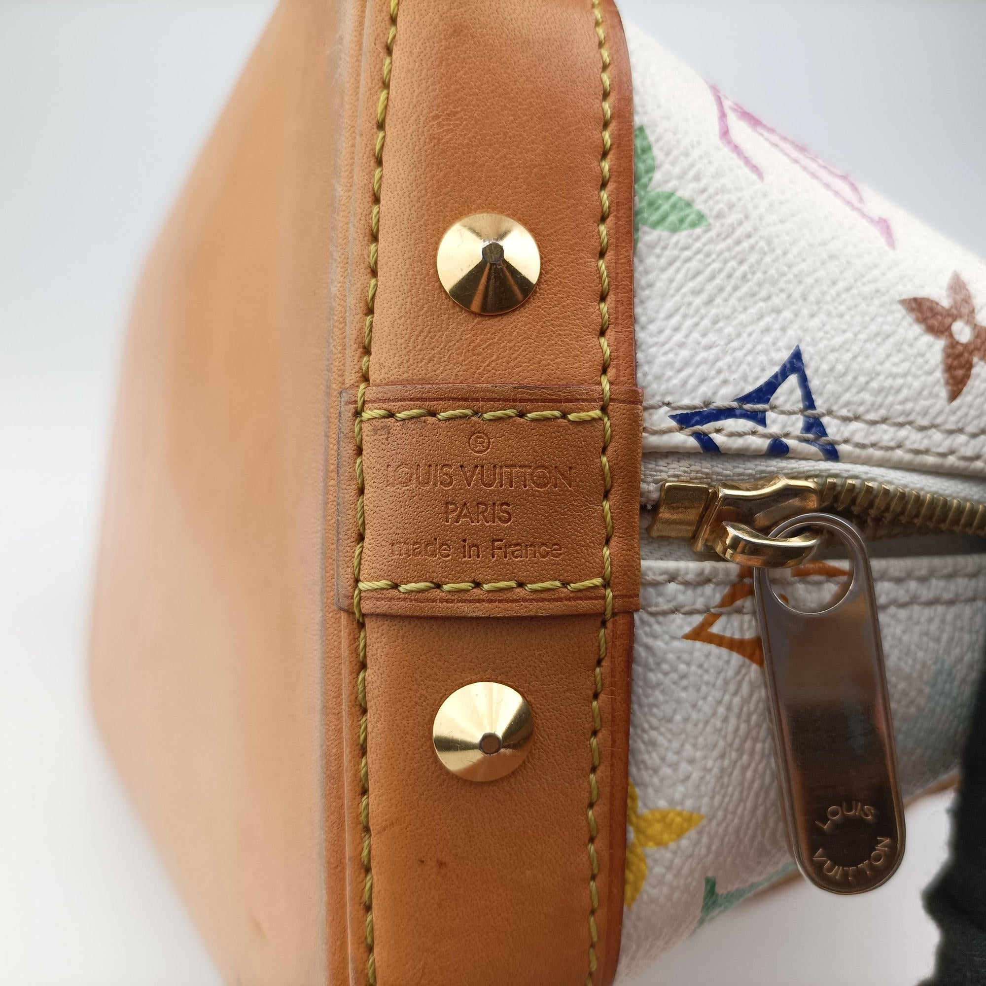 Vintage Louis Vuitton Alma PM white Monogram Multicolor M92647 handbag | stylenewstar