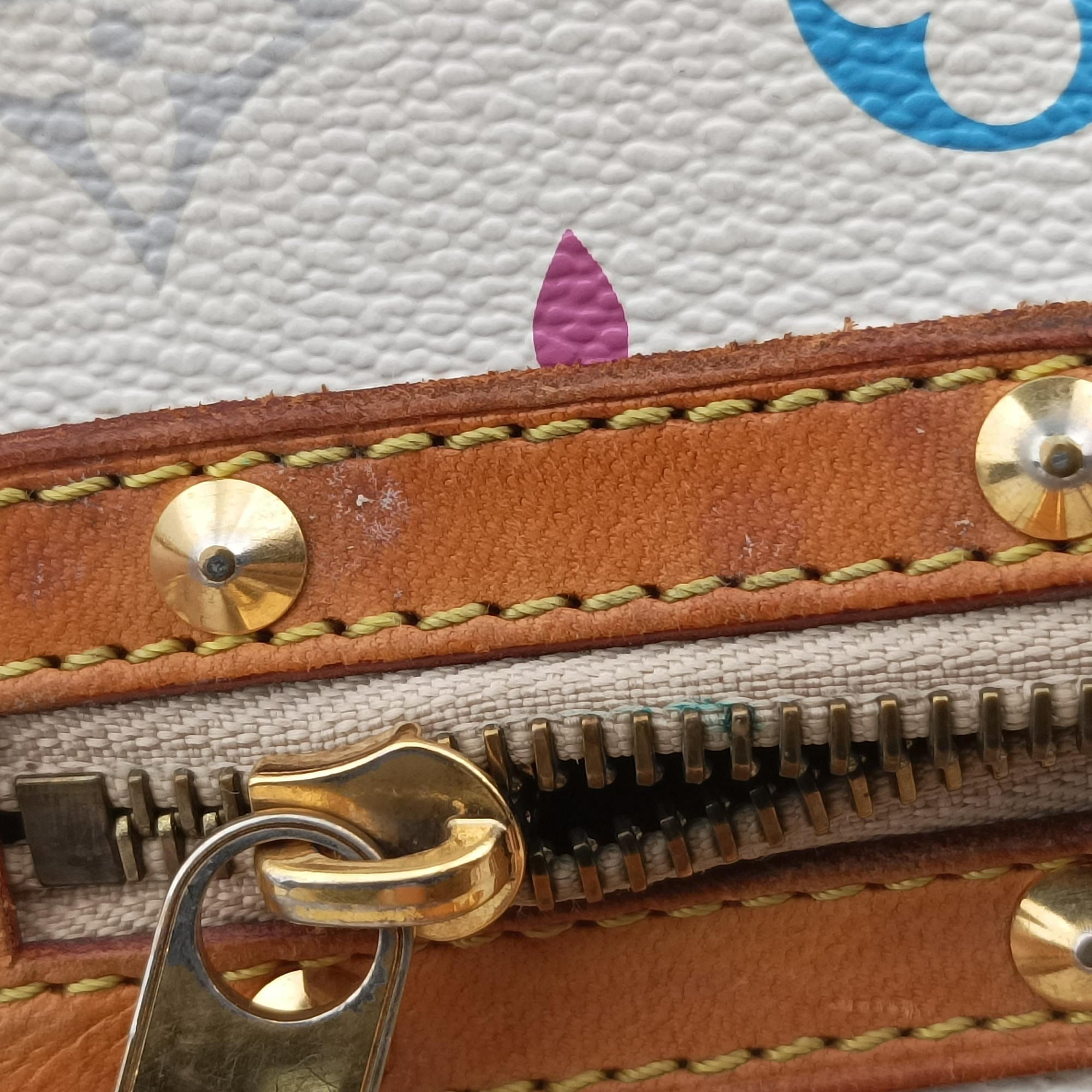 Vintage Louis Vuitton Alma PM white Monogram Multicolor M92647 handbag | stylenewstar