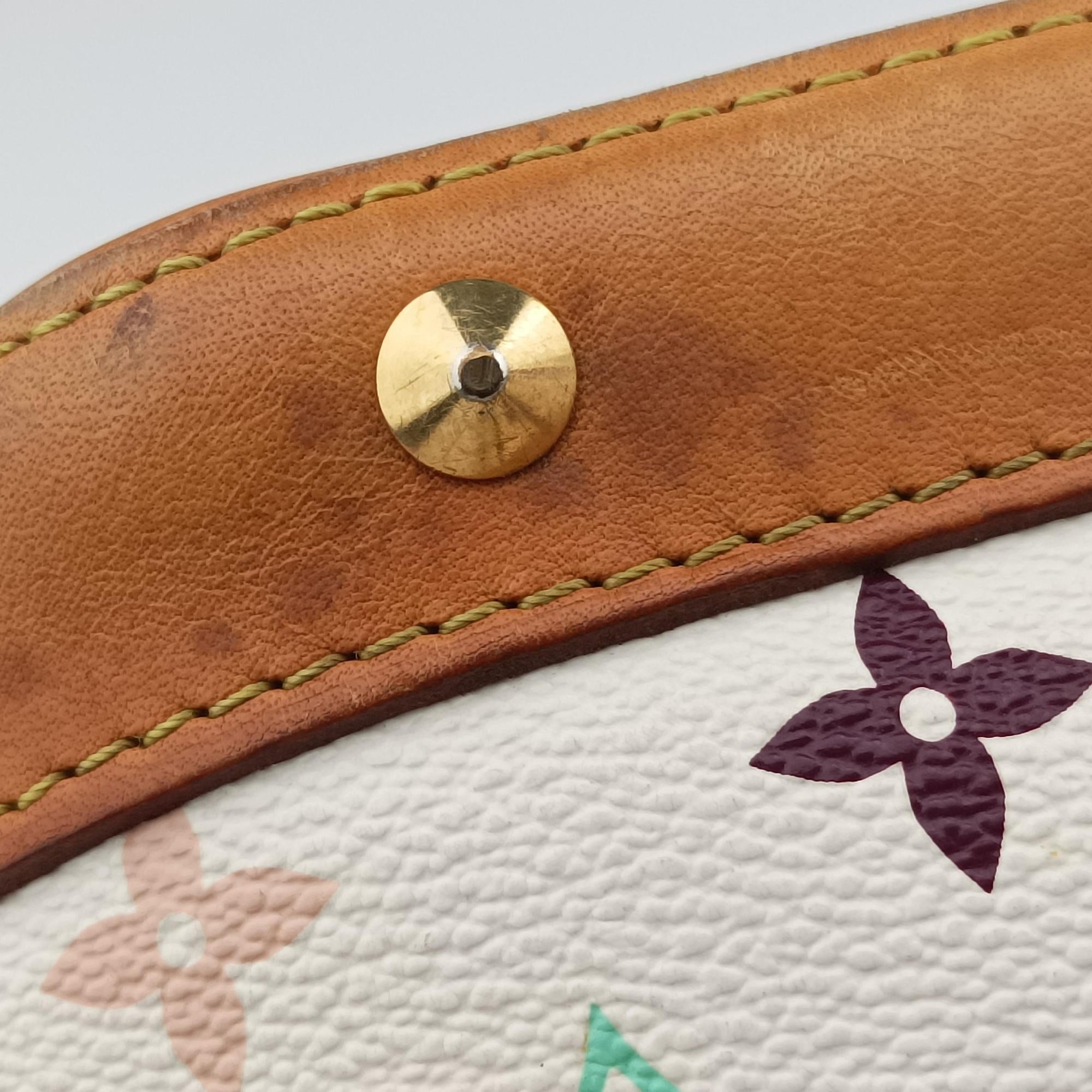 Vintage Louis Vuitton Alma PM white Monogram Multicolor M92647 handbag | stylenewstar