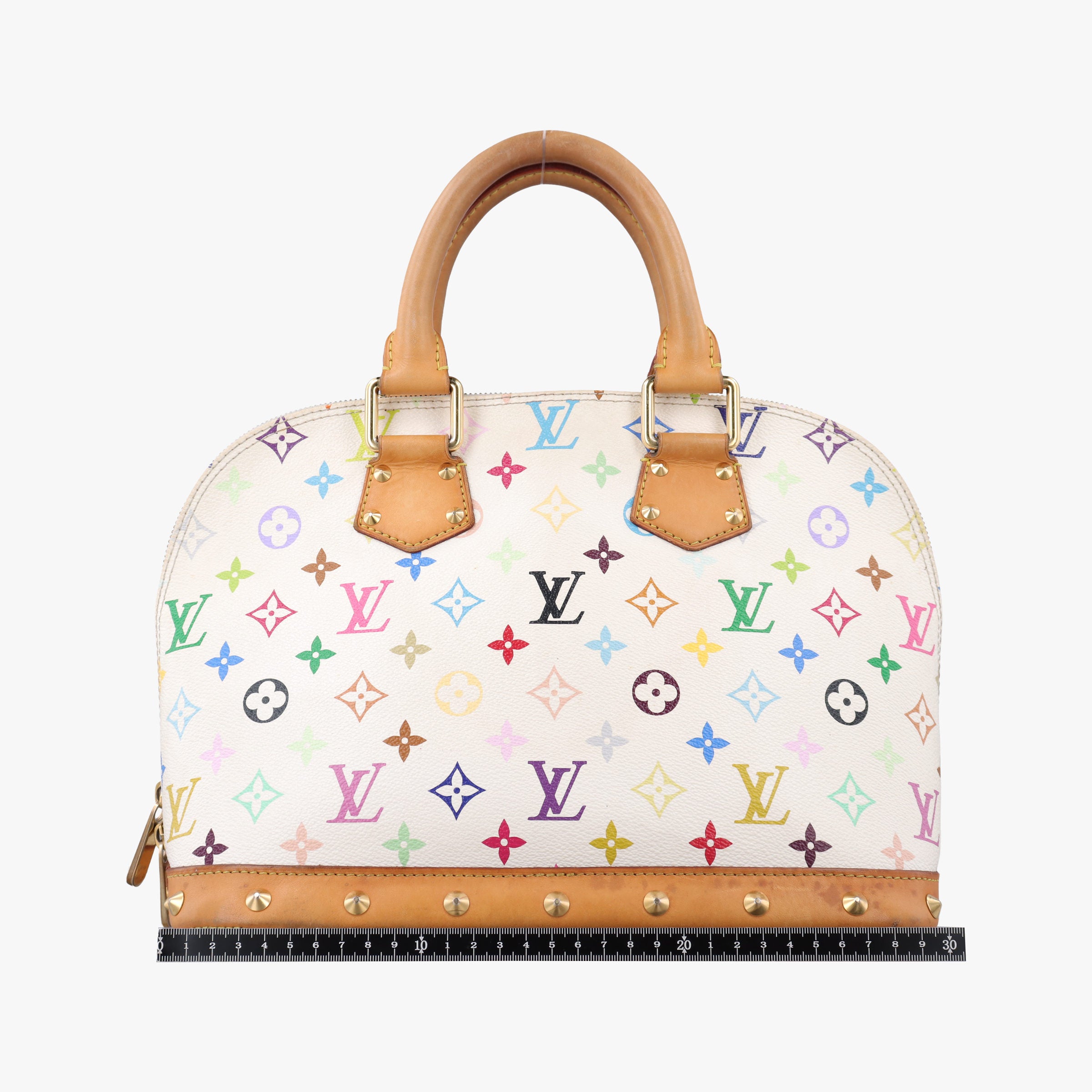 Vintage Louis Vuitton Alma PM white Monogram Multicolor M92647 handbag | stylenewstar