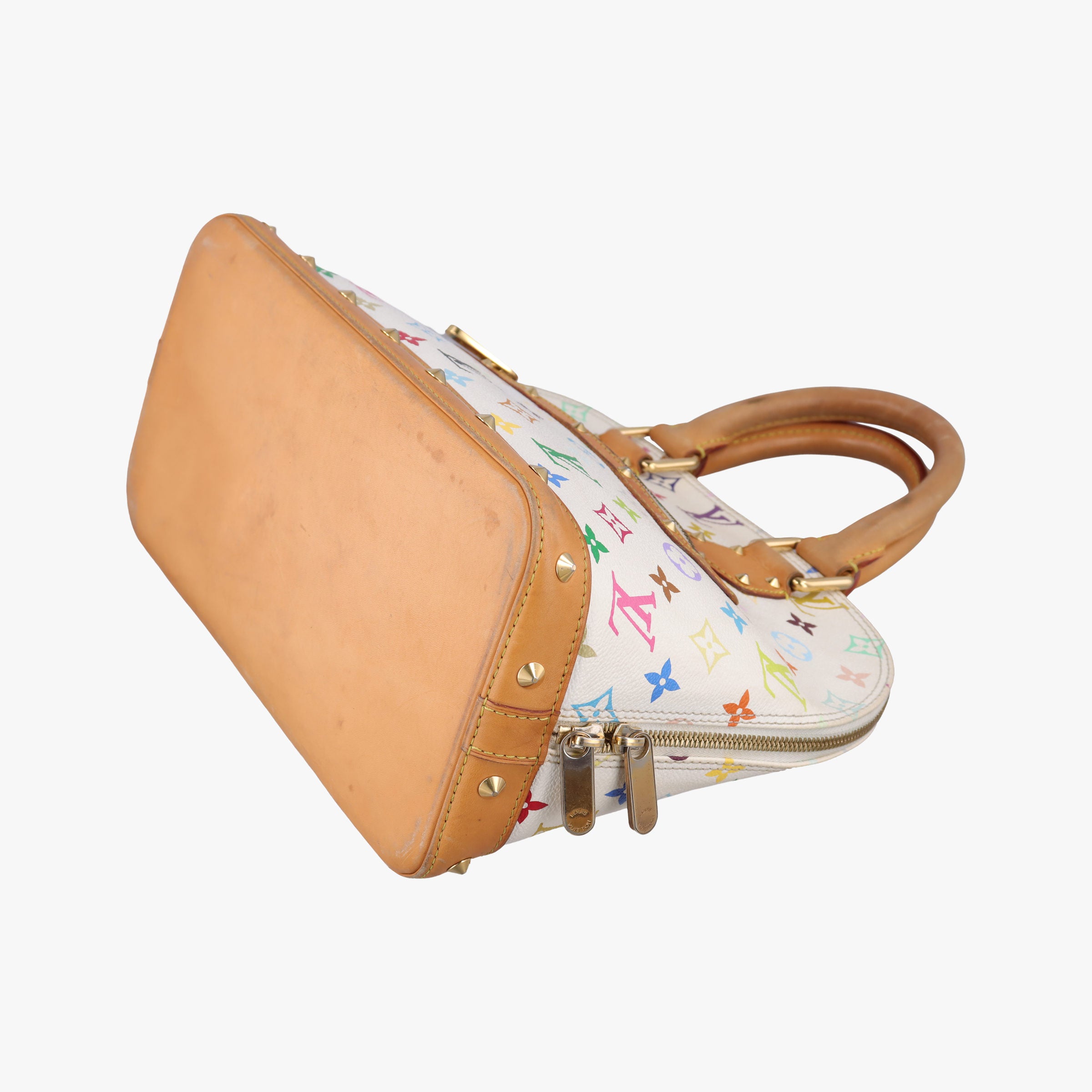 Vintage Louis Vuitton Alma PM white Monogram Multicolor M92647 handbag | stylenewstar