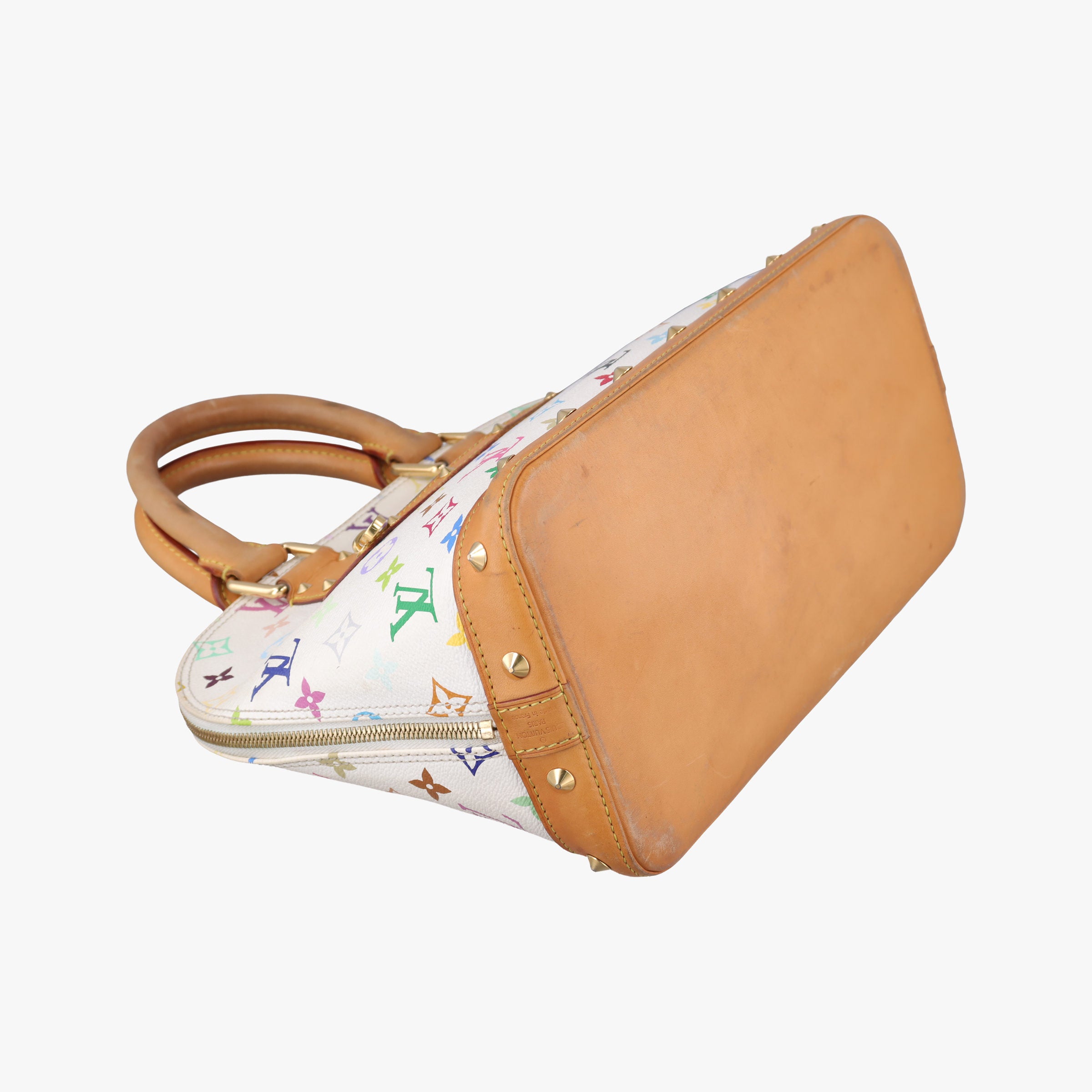 Vintage Louis Vuitton Alma PM white Monogram Multicolor M92647 handbag | stylenewstar