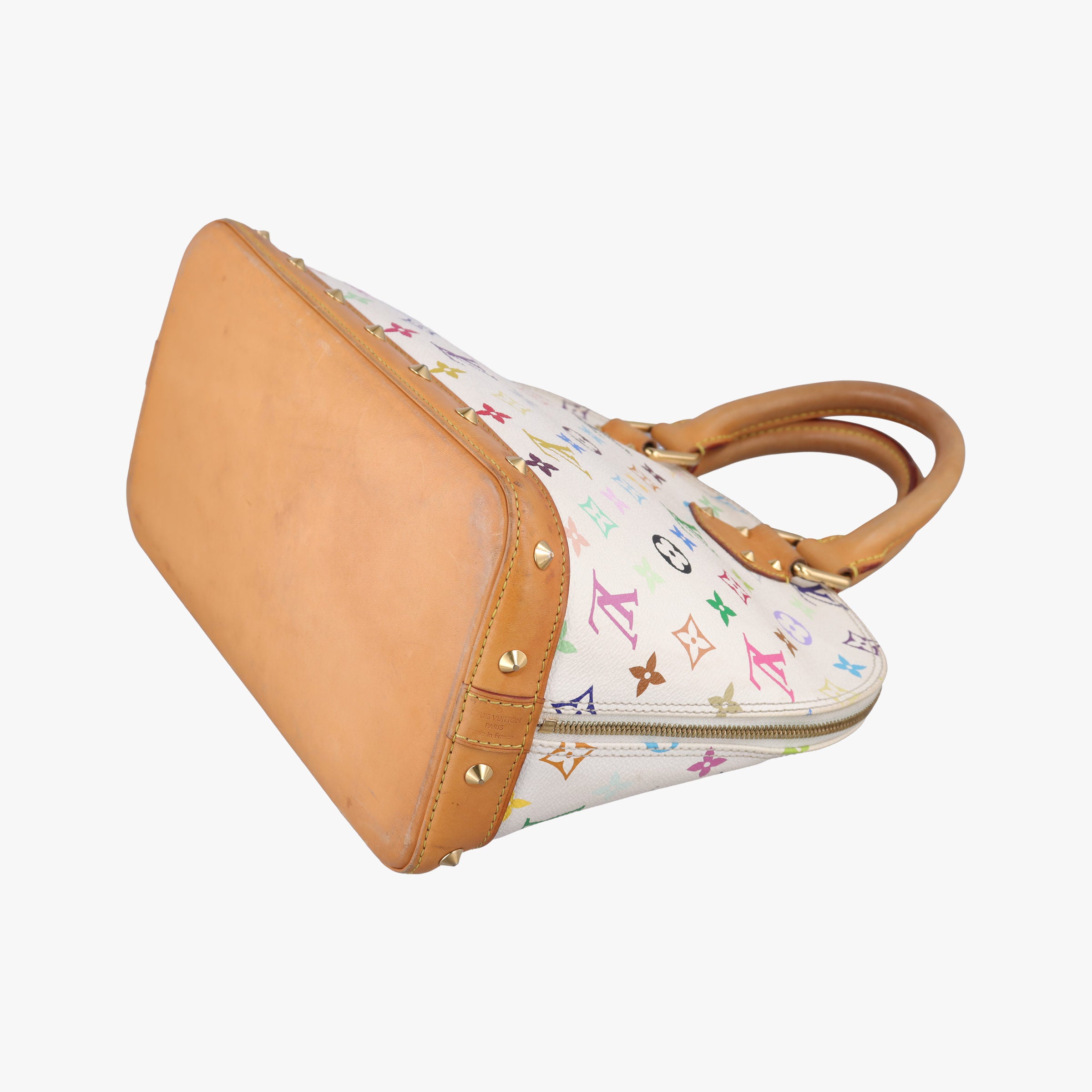 Vintage Louis Vuitton Alma PM white Monogram Multicolor M92647 handbag | stylenewstar