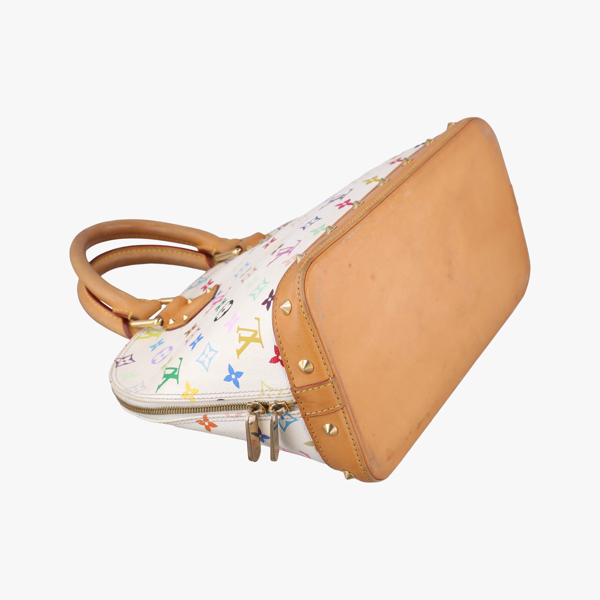 Vintage Louis Vuitton Alma PM white Monogram Multicolor M92647 handbag | stylenewstar