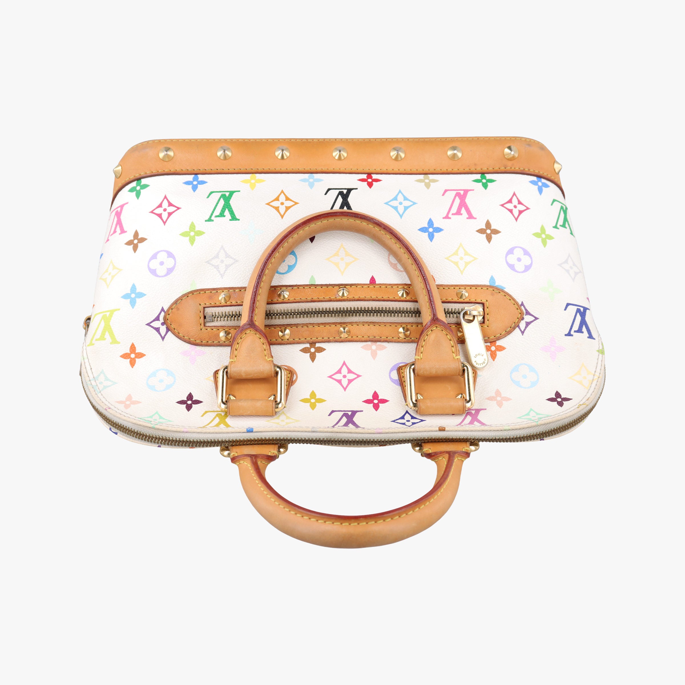 Vintage Louis Vuitton Alma PM white Monogram Multicolor M92647 handbag | stylenewstar
