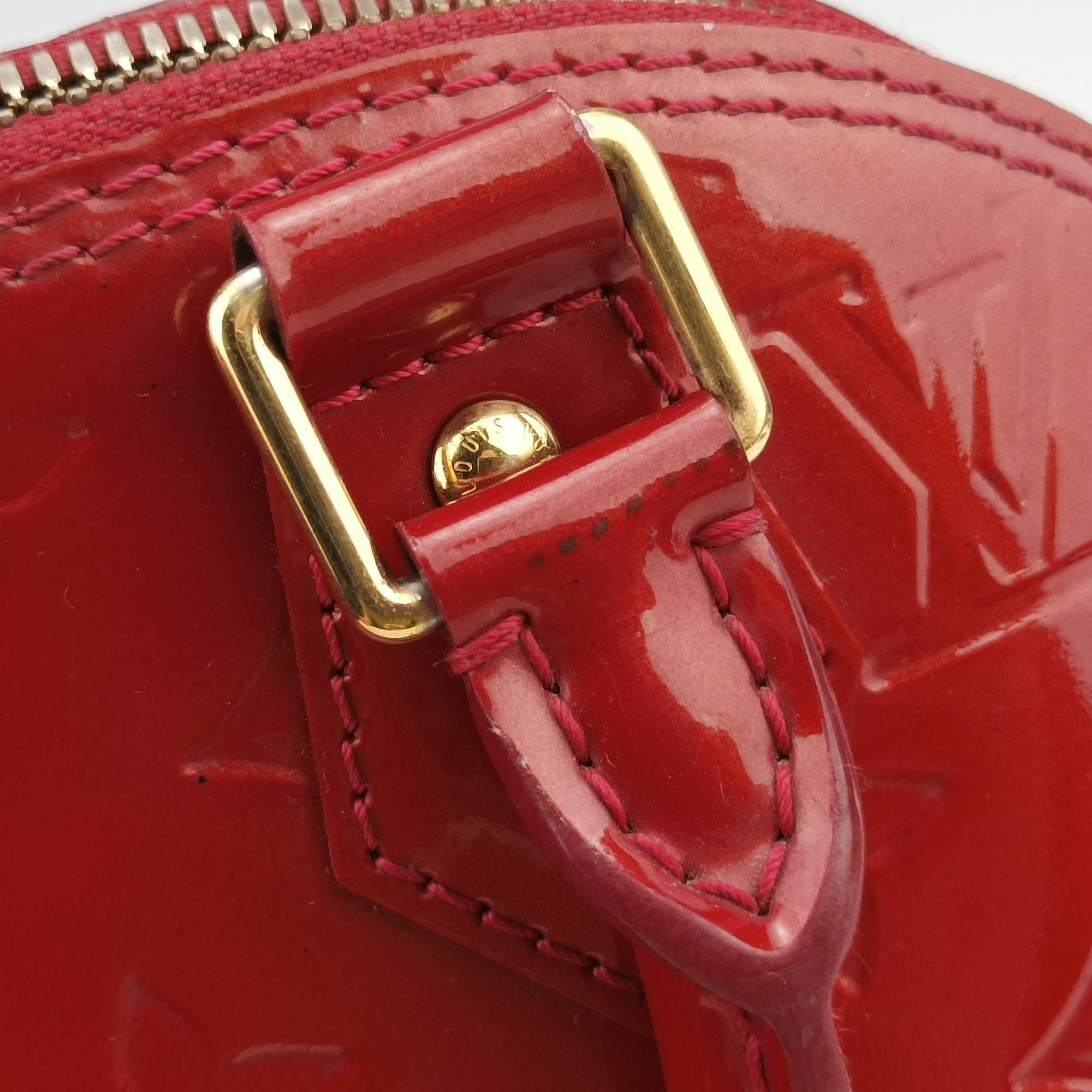 Pre-owned Louis Vuitton Alma BB CERISE Vernis M90174 shoulderbag | stylenewstar