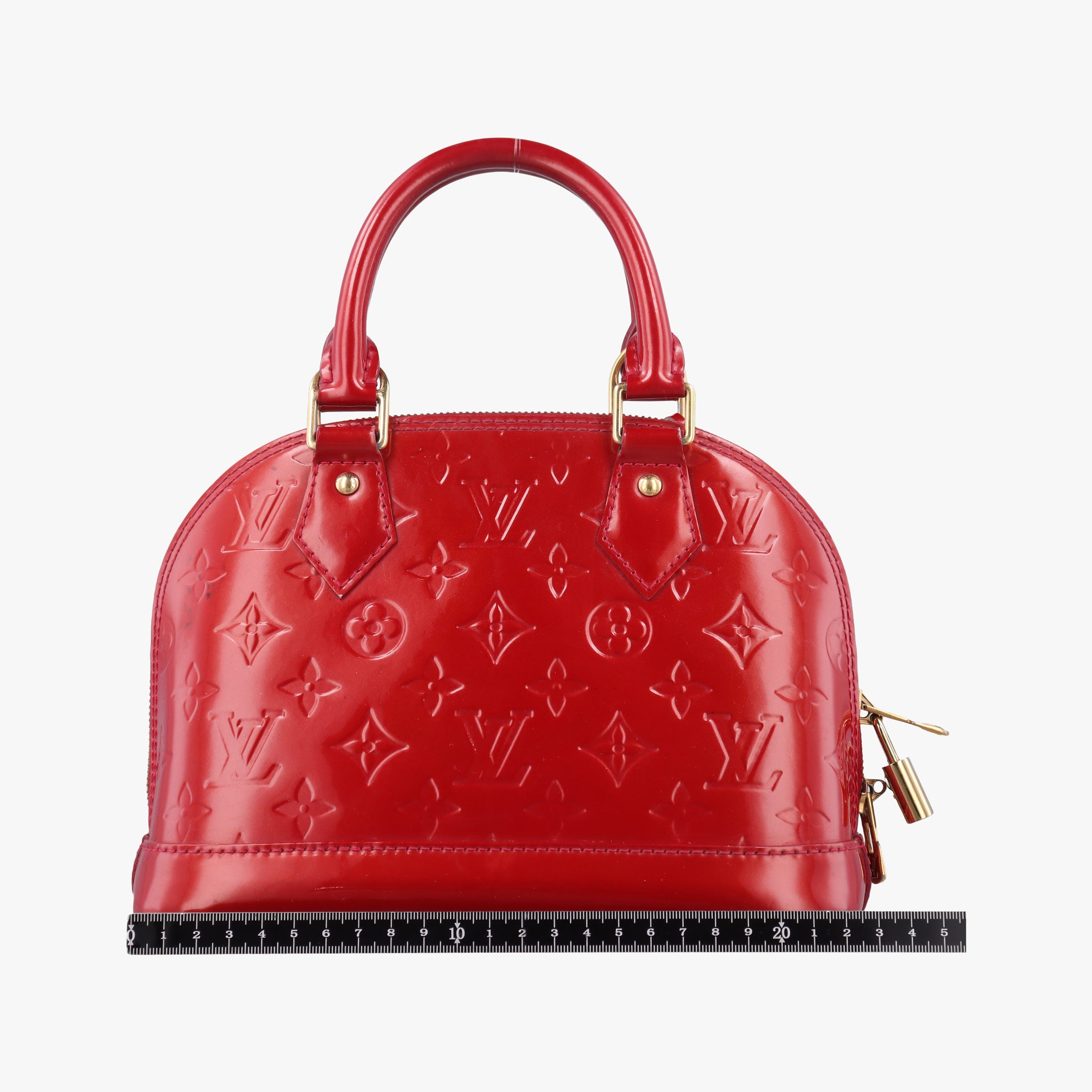 Pre-owned Louis Vuitton Alma BB CERISE Vernis M90174 shoulderbag | stylenewstar
