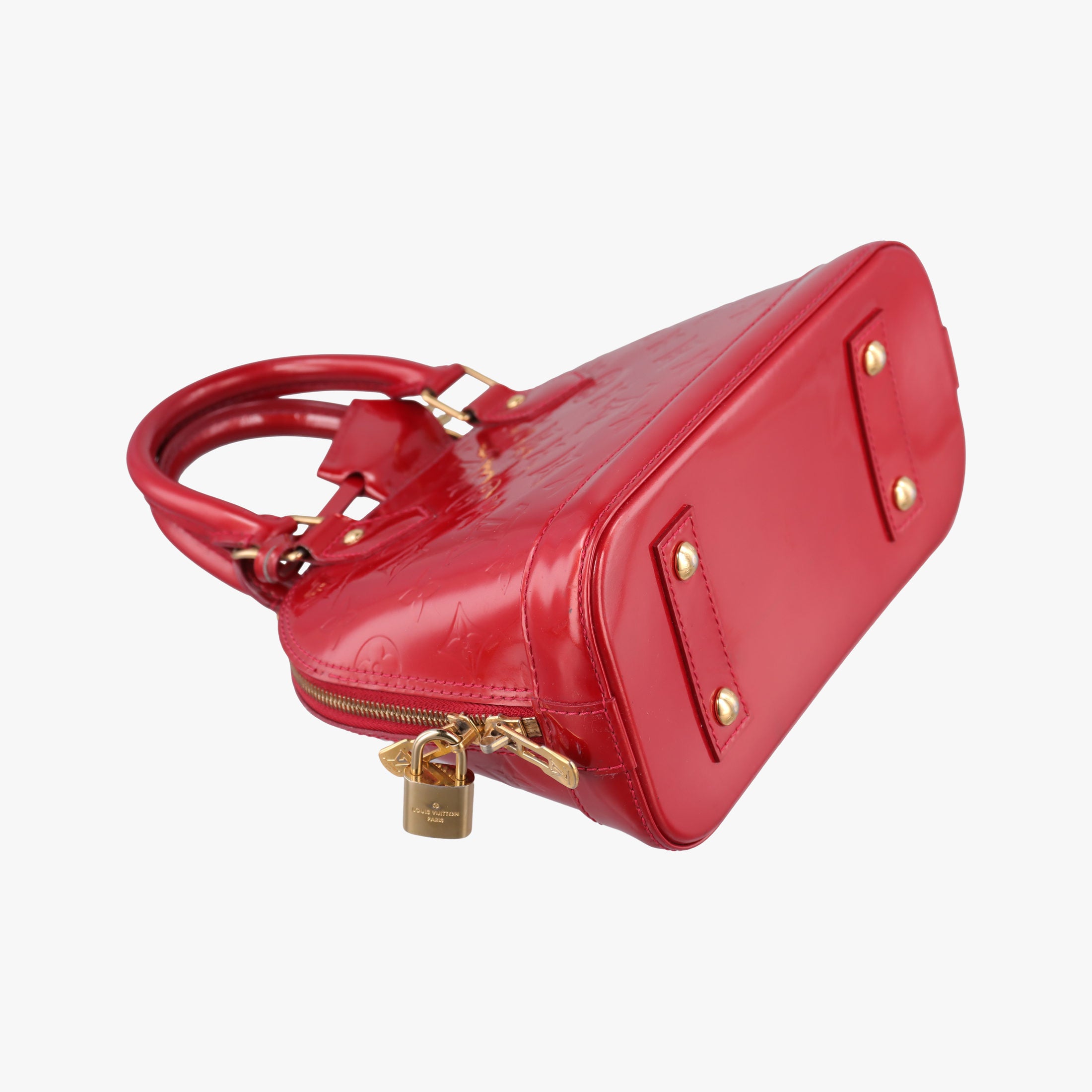 Pre-owned Louis Vuitton Alma BB CERISE Vernis M90174 shoulderbag | stylenewstar