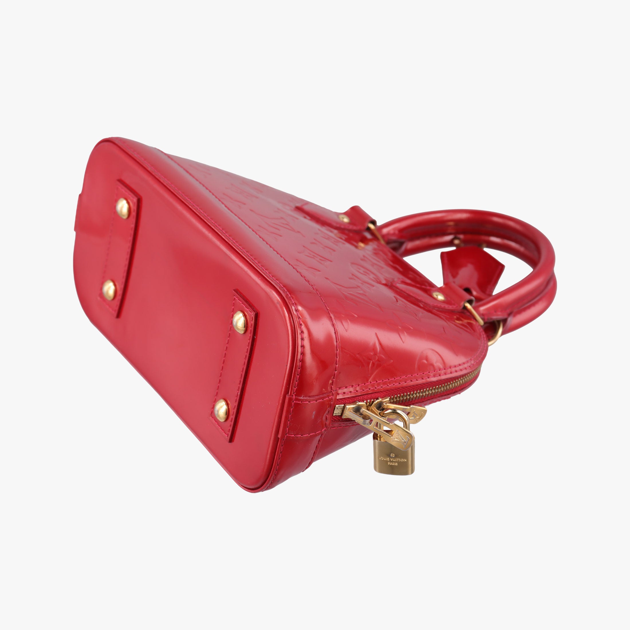 Pre-owned Louis Vuitton Alma BB CERISE Vernis M90174 shoulderbag | stylenewstar