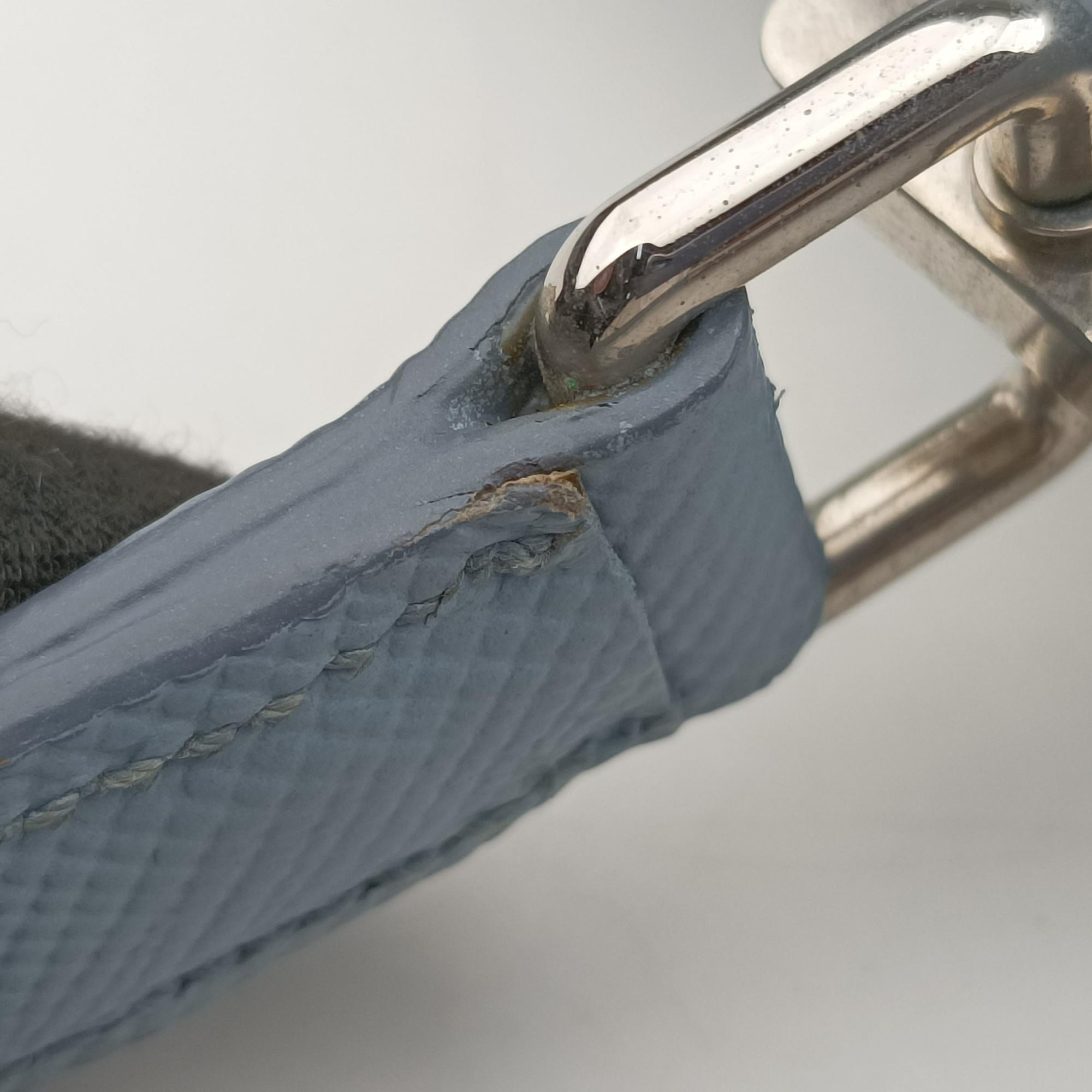 Secondhand Prada Half Flap Double Turn Lock Blue SAFFIANO Leather BN2821 shoulderbag | stylenewstar