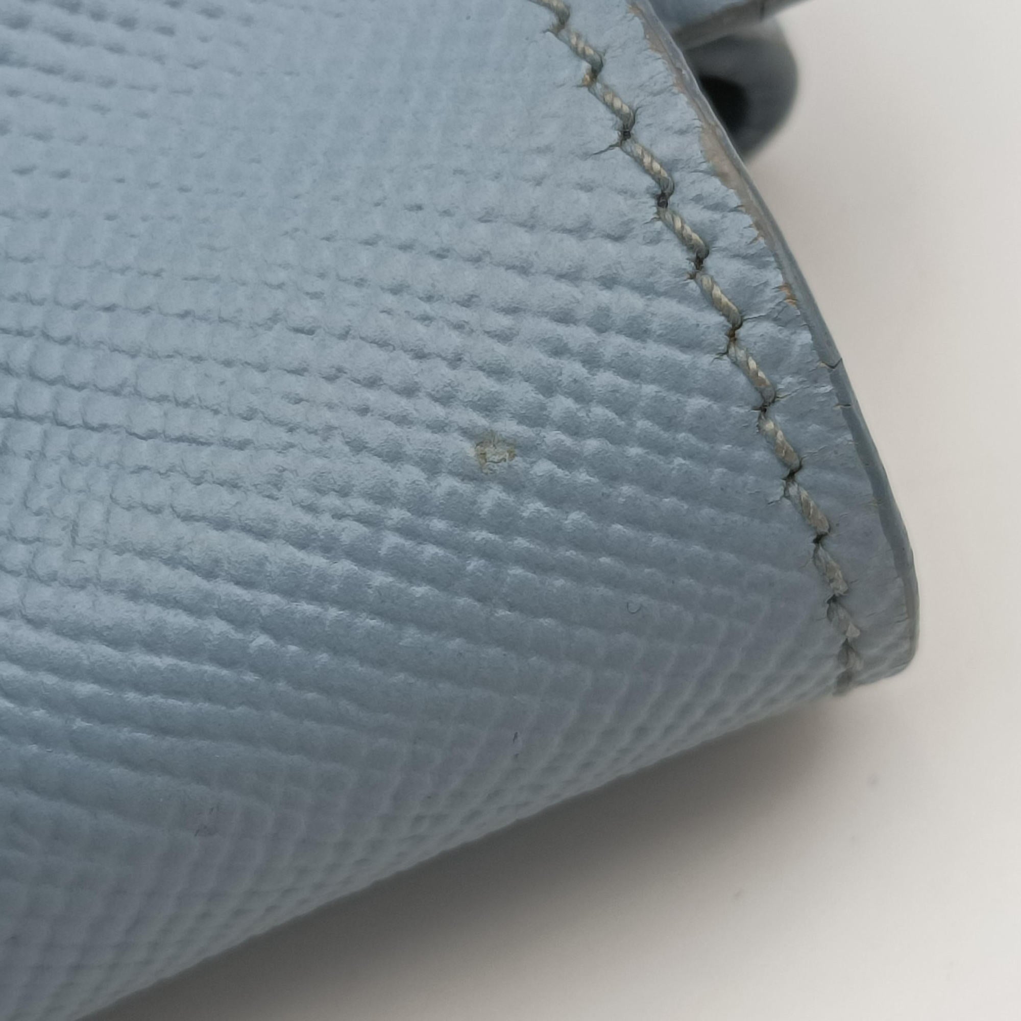 Secondhand Prada Half Flap Double Turn Lock Blue SAFFIANO Leather BN2821 shoulderbag | stylenewstar