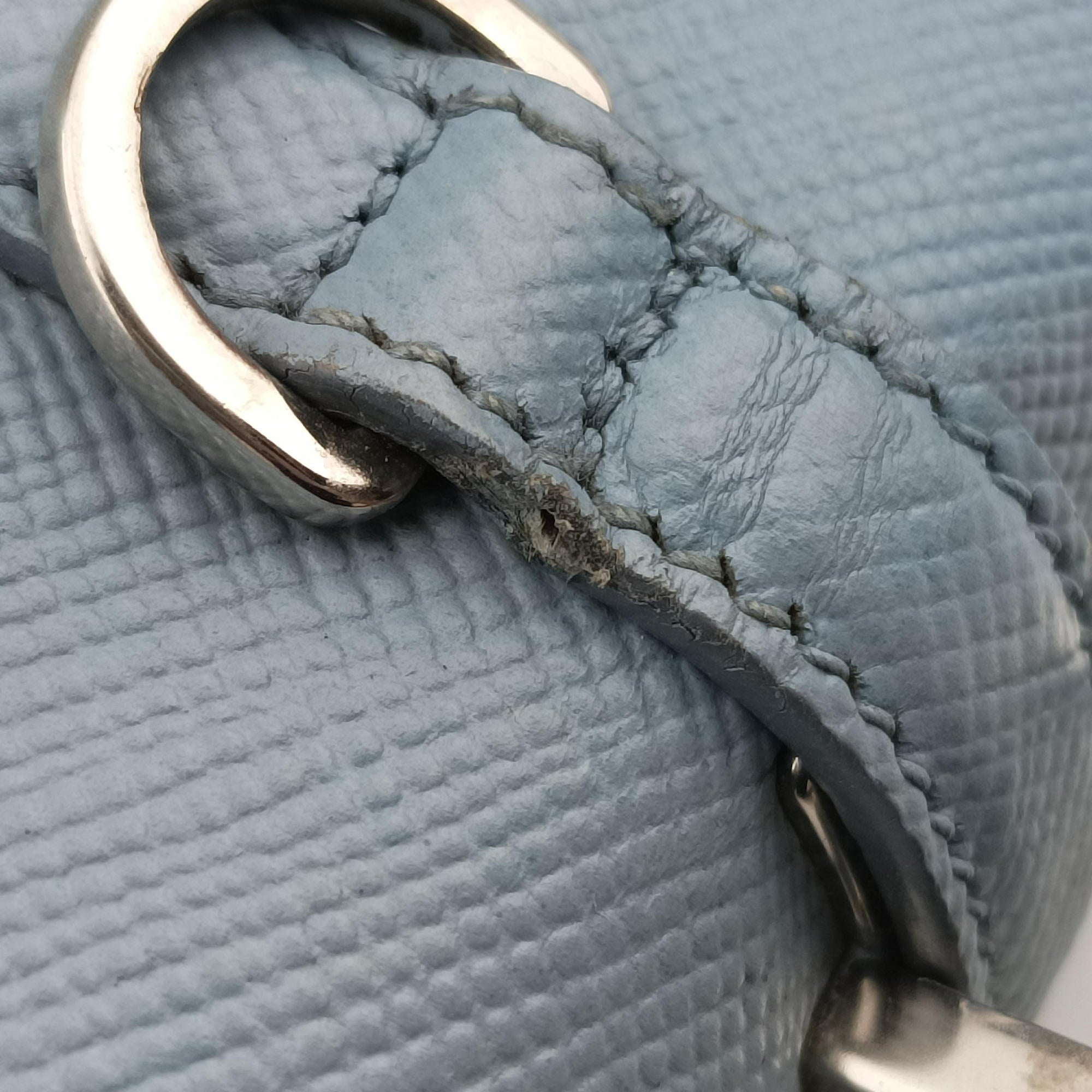 Secondhand Prada Half Flap Double Turn Lock Blue SAFFIANO Leather BN2821 shoulderbag | stylenewstar