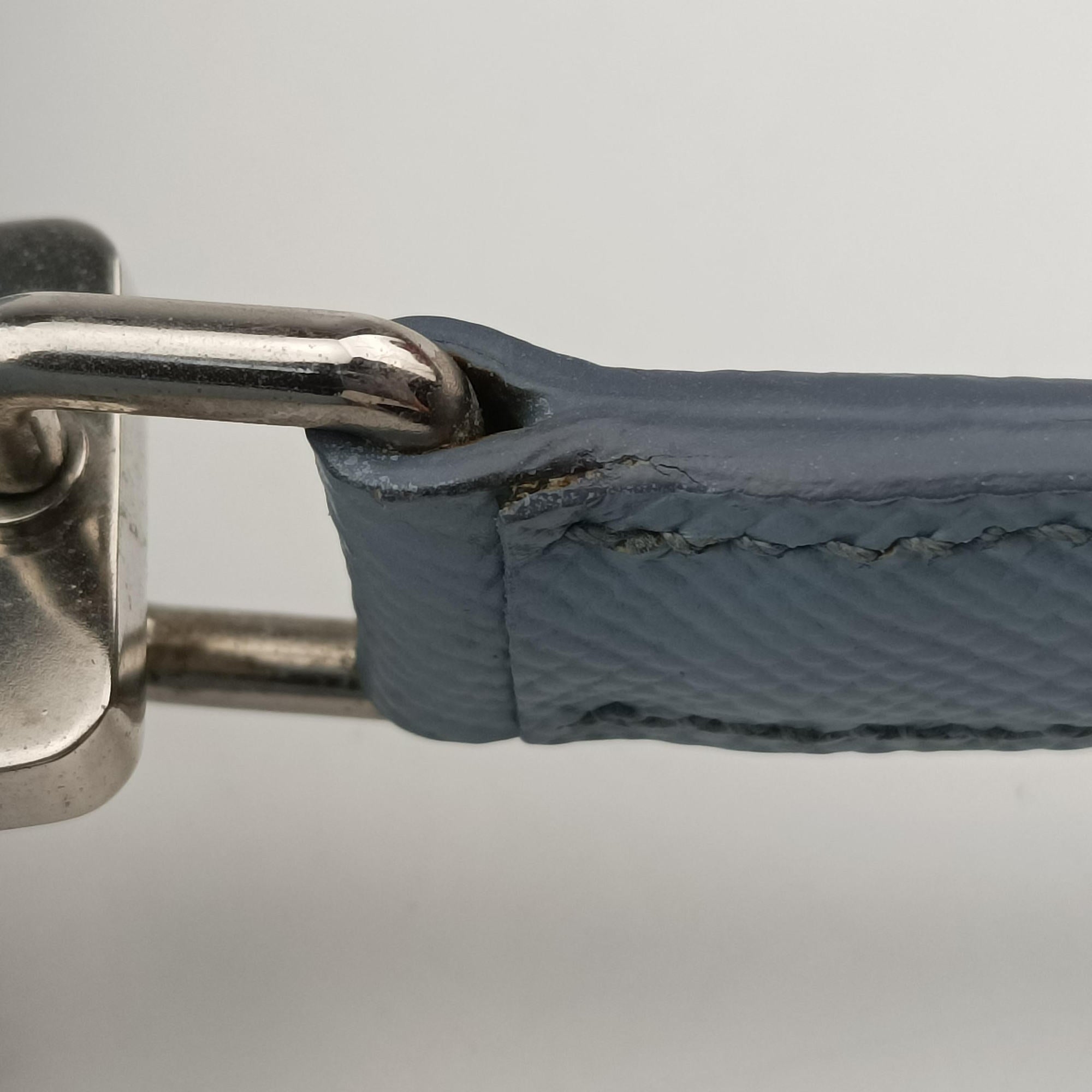 Secondhand Prada Half Flap Double Turn Lock Blue SAFFIANO Leather BN2821 shoulderbag | stylenewstar