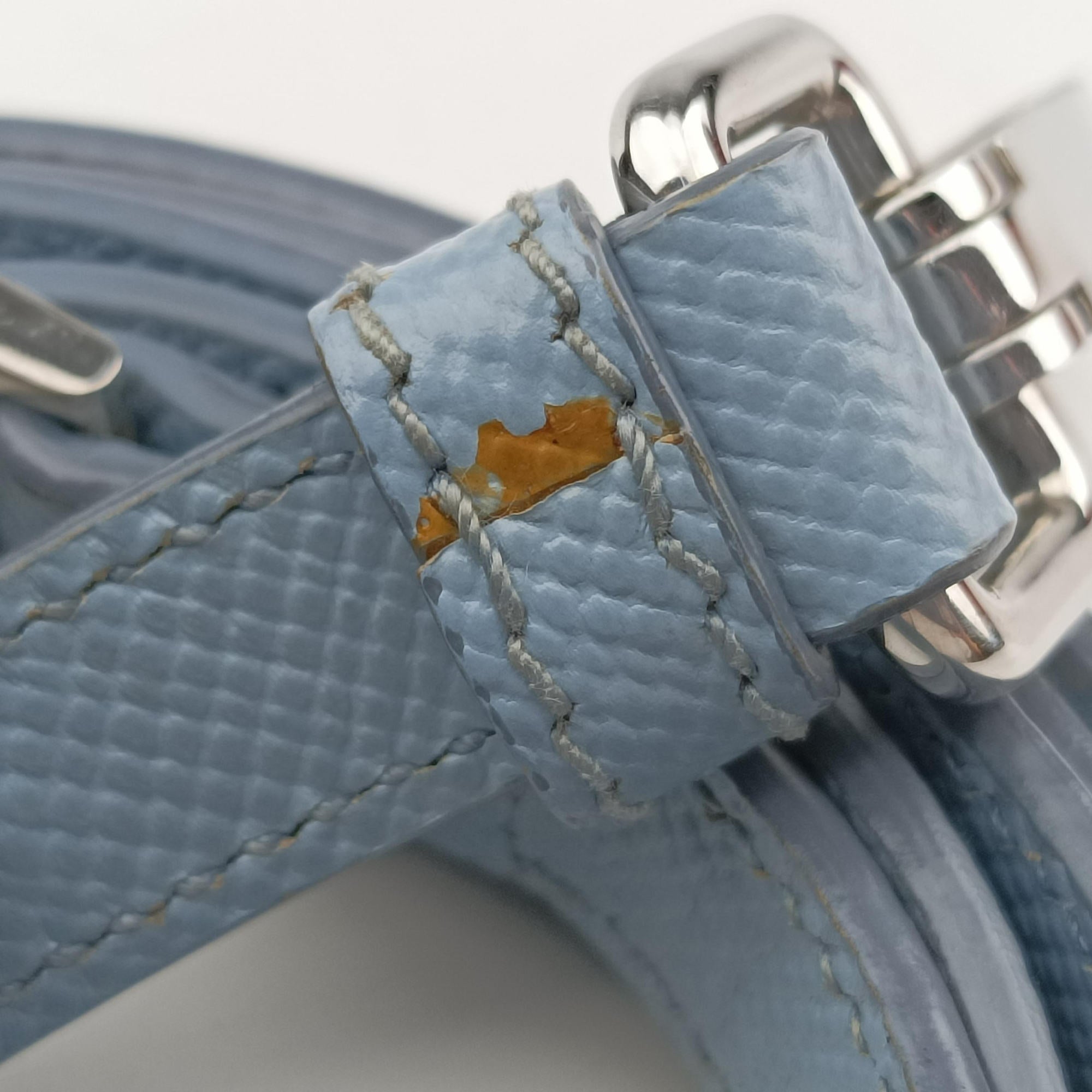 Secondhand Prada Half Flap Double Turn Lock Blue SAFFIANO Leather BN2821 shoulderbag | stylenewstar