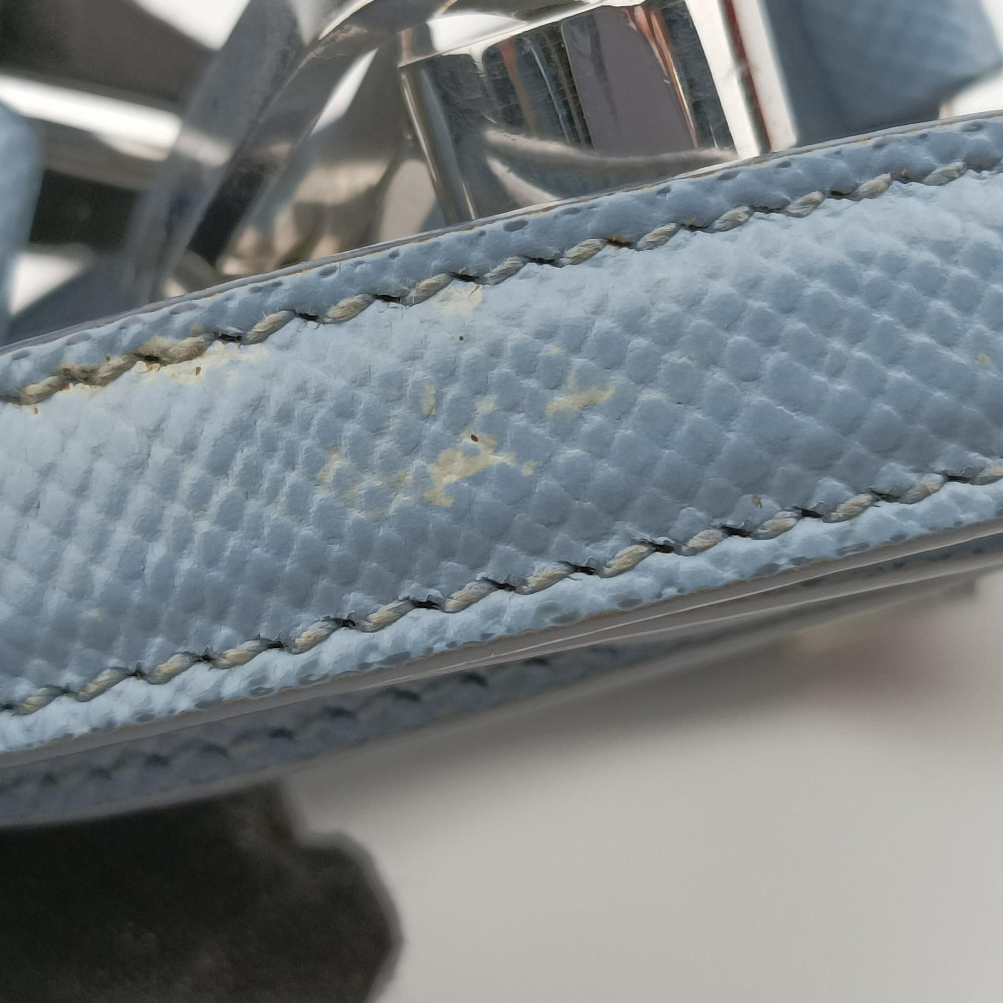 Secondhand Prada Half Flap Double Turn Lock Blue SAFFIANO Leather BN2821 shoulderbag | stylenewstar