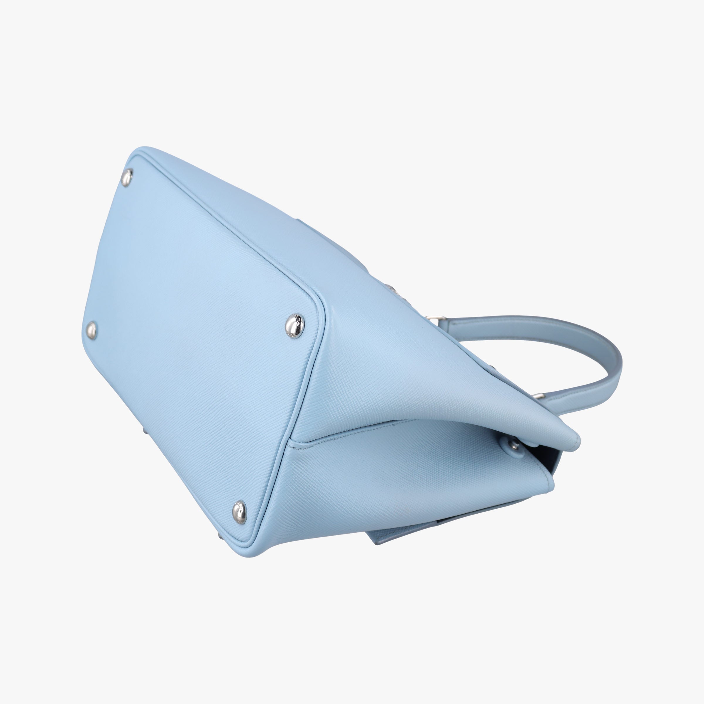 Secondhand Prada Half Flap Double Turn Lock Blue SAFFIANO Leather BN2821 shoulderbag | stylenewstar
