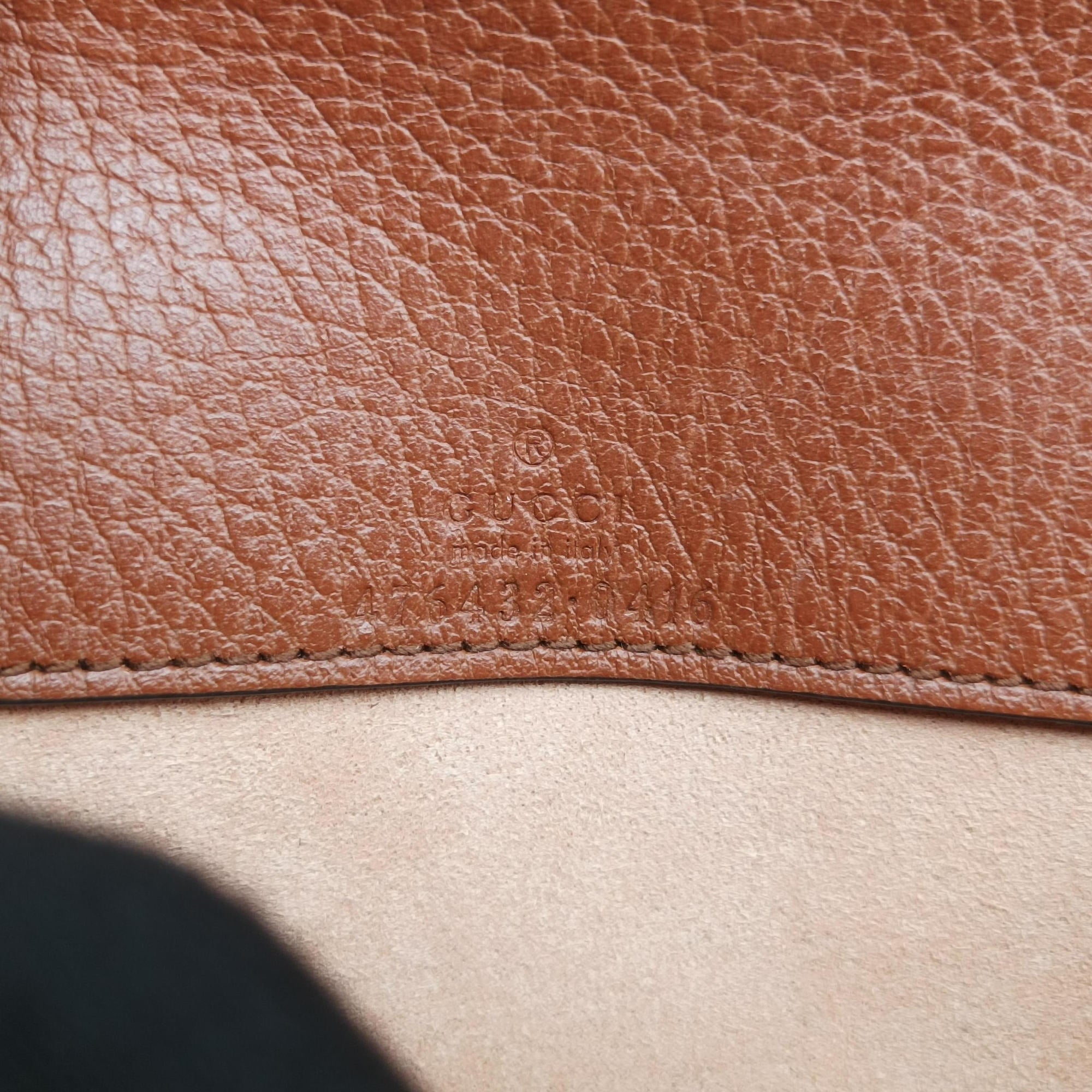 Pre-owned Gucci Dionysus Blue×brown denim×leather 476432 shoulderbag | stylenewstar