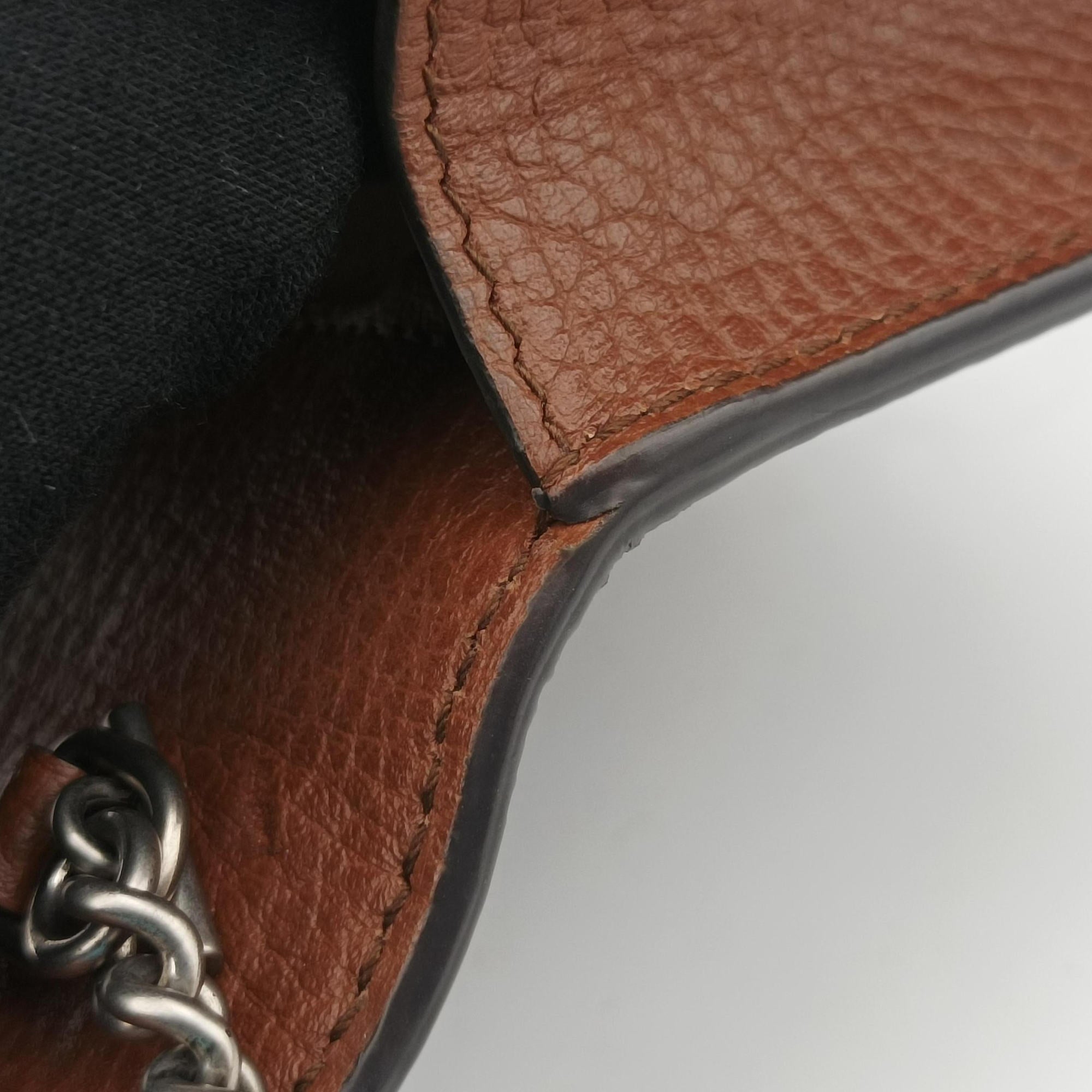 Pre-owned Gucci Dionysus Blue×brown denim×leather 476432 shoulderbag | stylenewstar