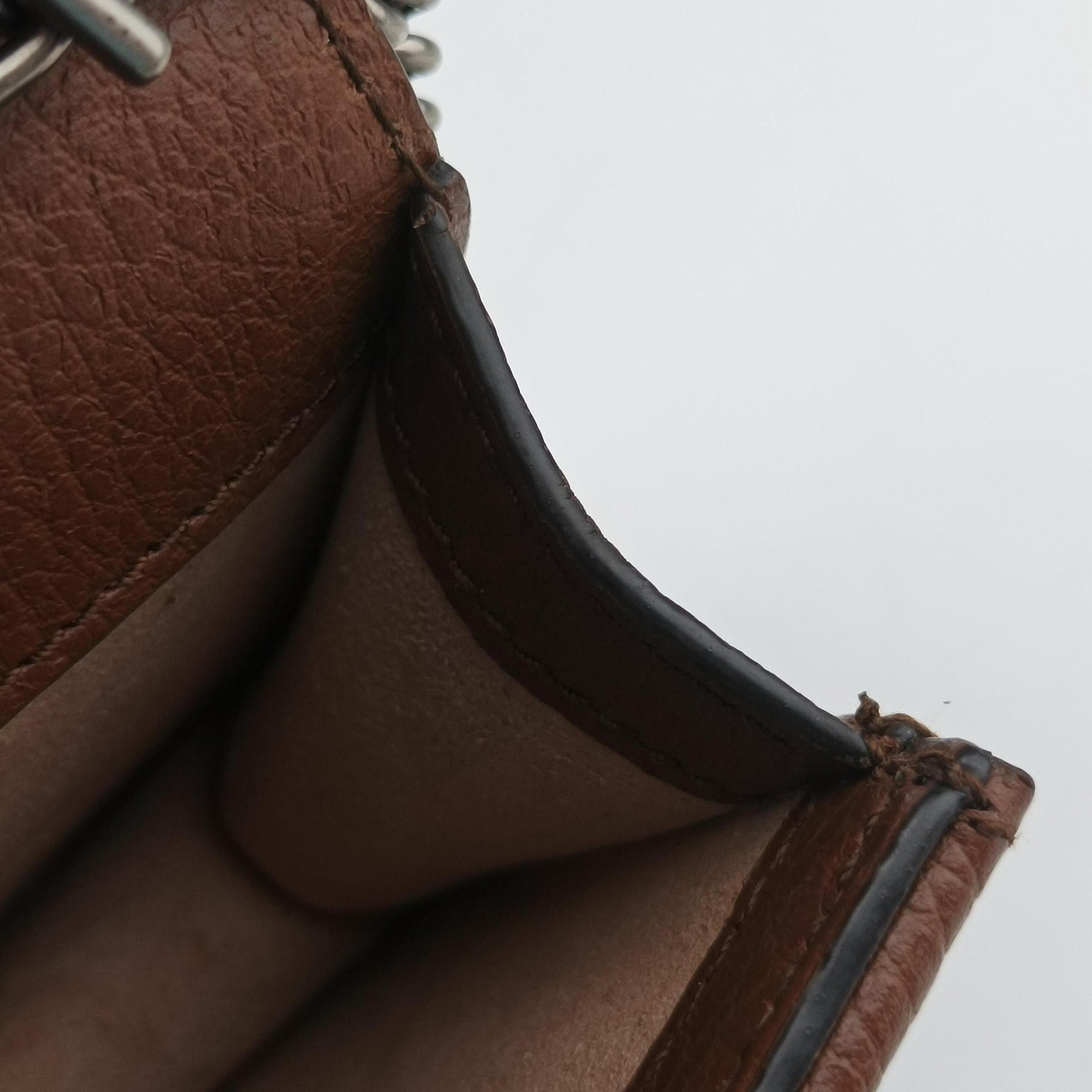 Pre-owned Gucci Dionysus Blue×brown denim×leather 476432 shoulderbag | stylenewstar