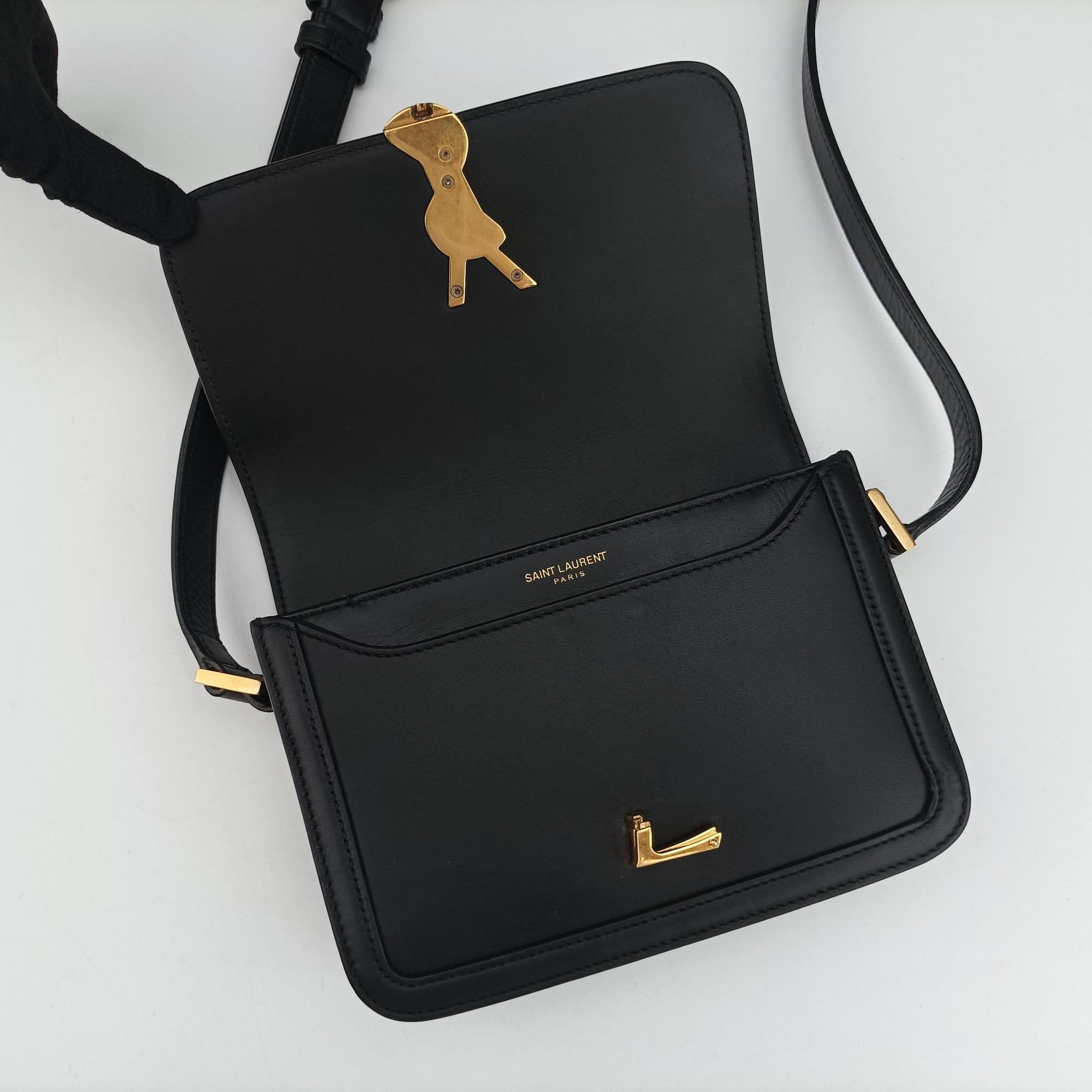 Vintage Yves Saint Laurent Solferino Black Leather 634306 shoulderbag | stylenewstar