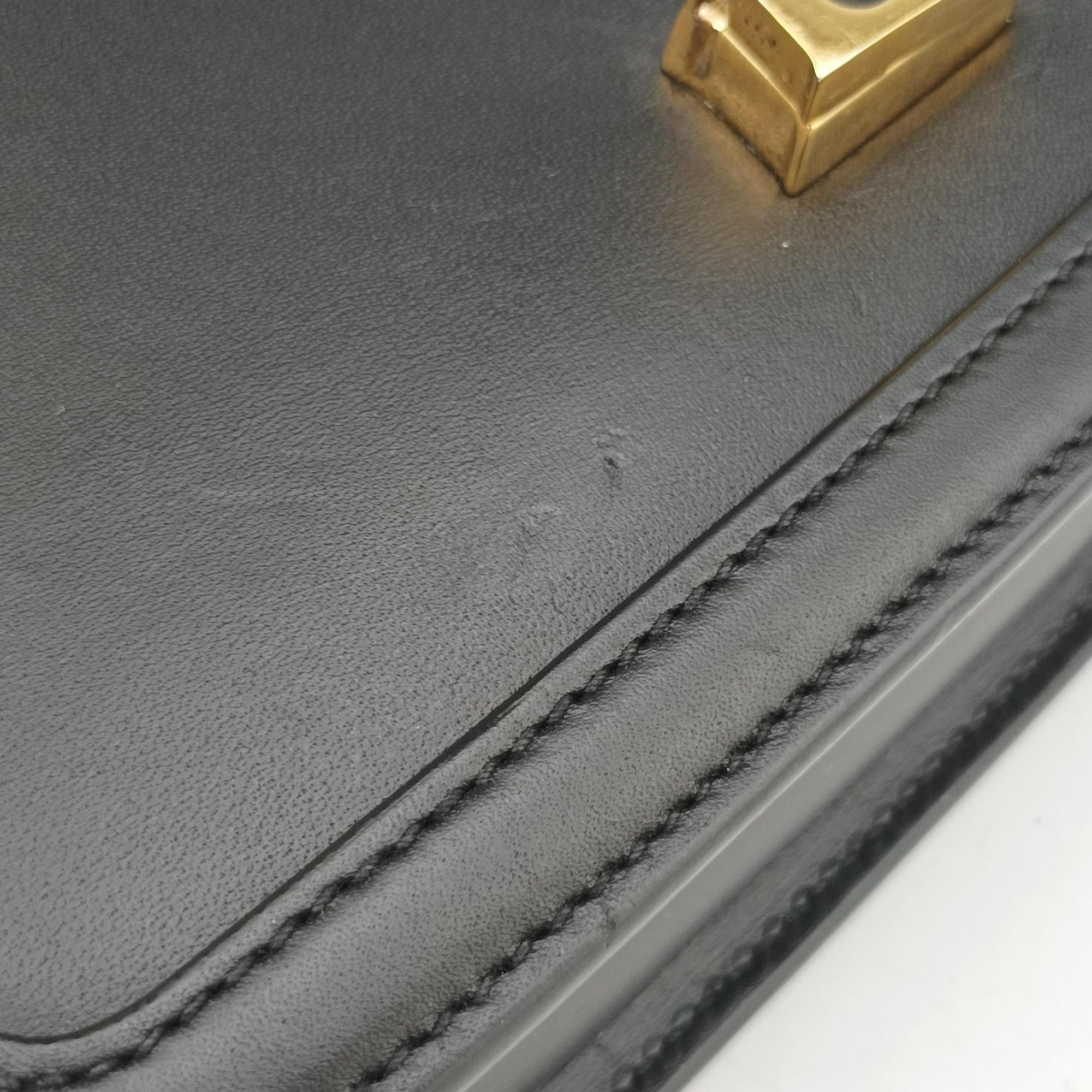 Vintage Yves Saint Laurent Solferino Black Leather 634306 shoulderbag | stylenewstar