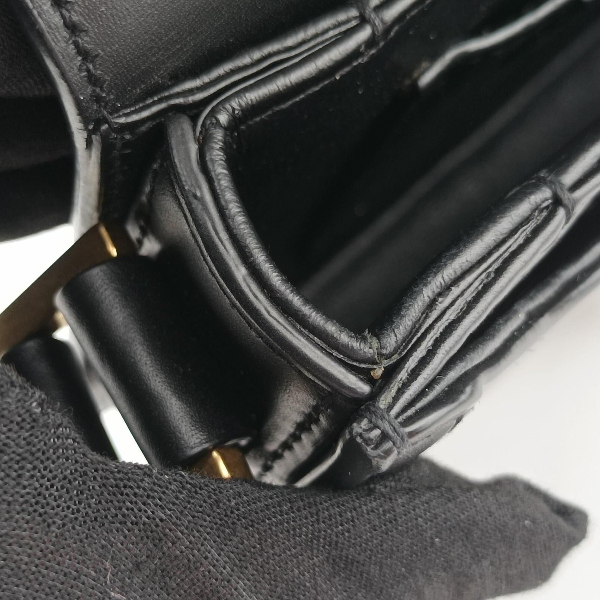 Vintage Yves Saint Laurent Solferino Black Leather 634306 shoulderbag | stylenewstar