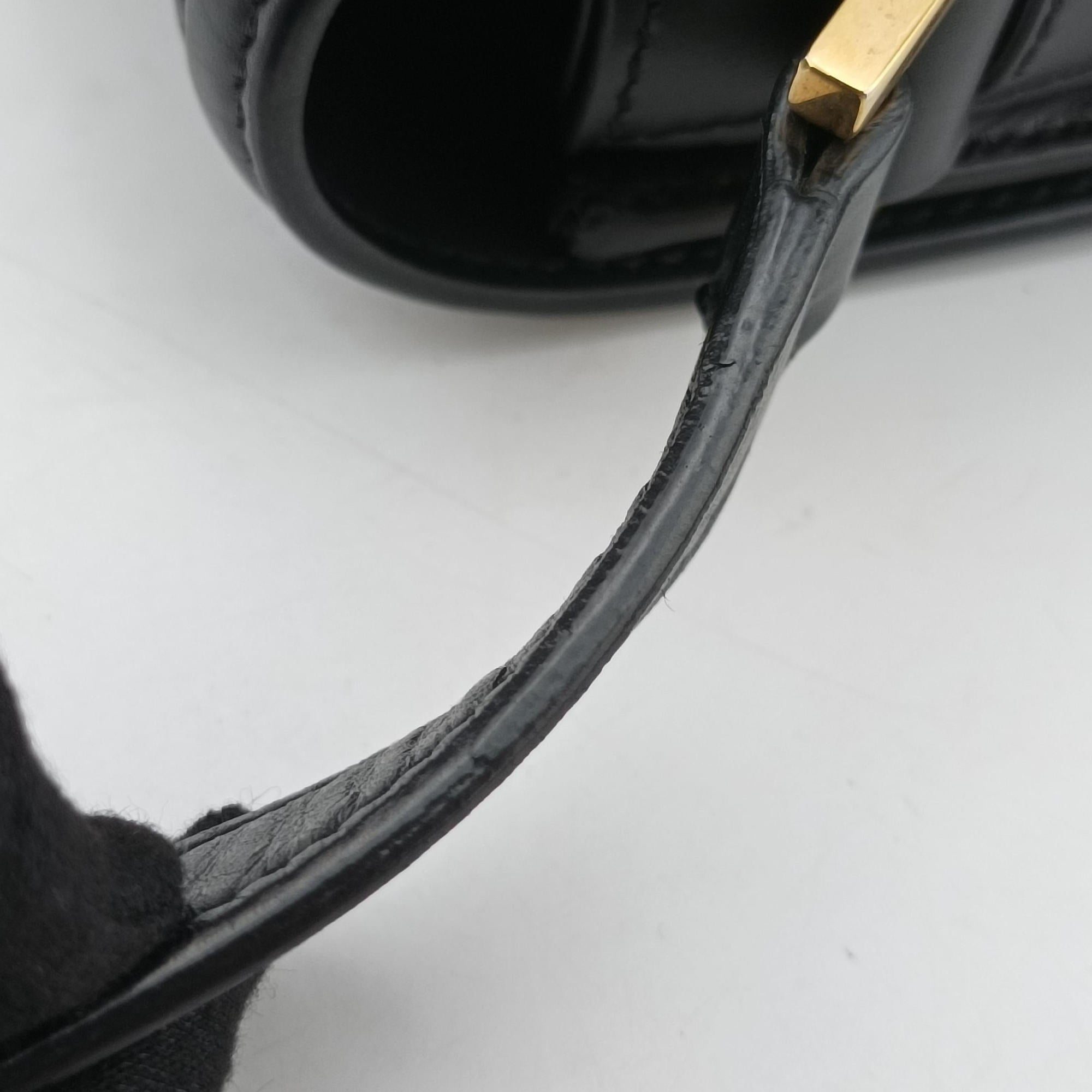 Vintage Yves Saint Laurent Solferino Black Leather 634306 shoulderbag | stylenewstar