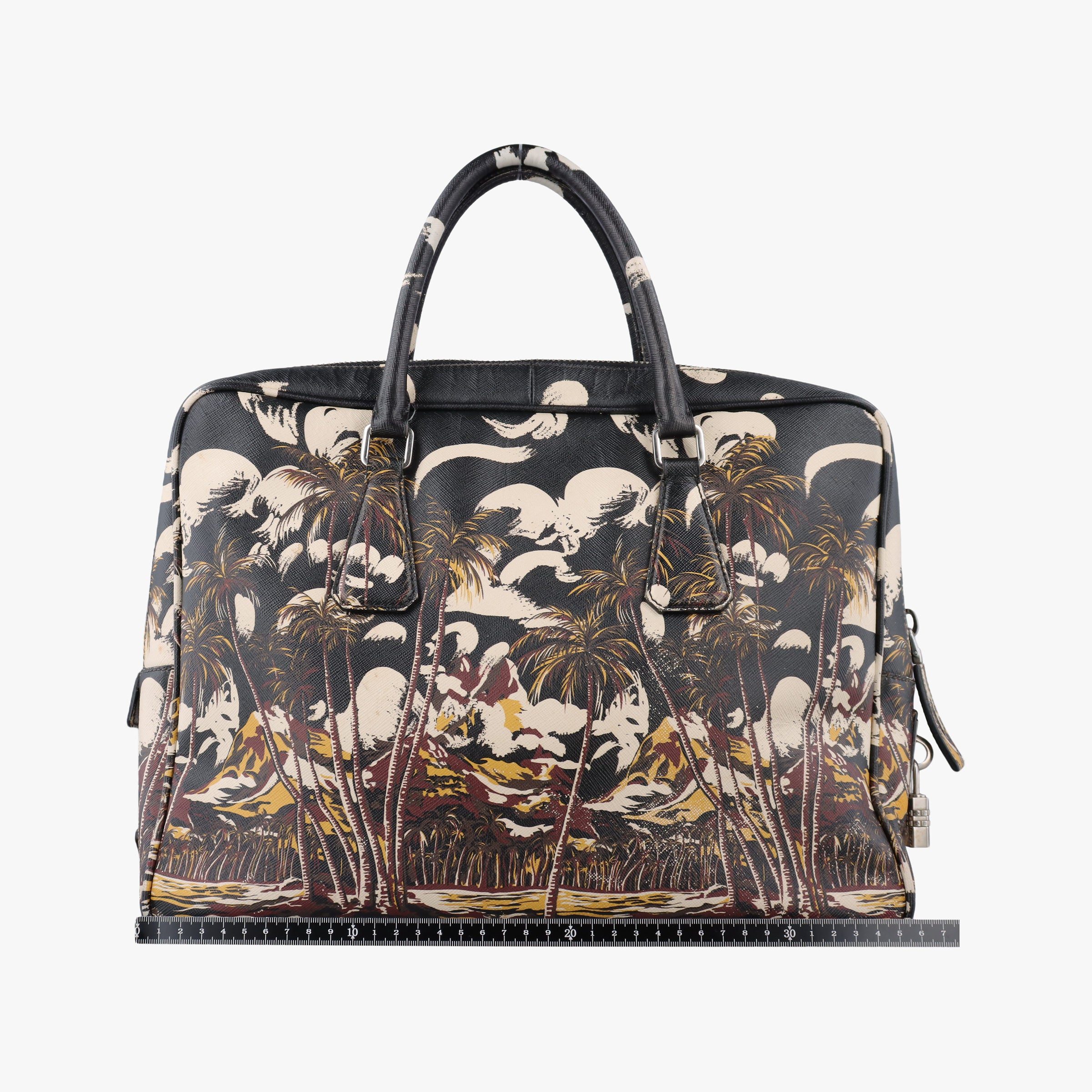 Pre-owned Prada Convertible Bauletto Floral Print Multicolour SAFFIANO Leather  handbag | stylenewstar