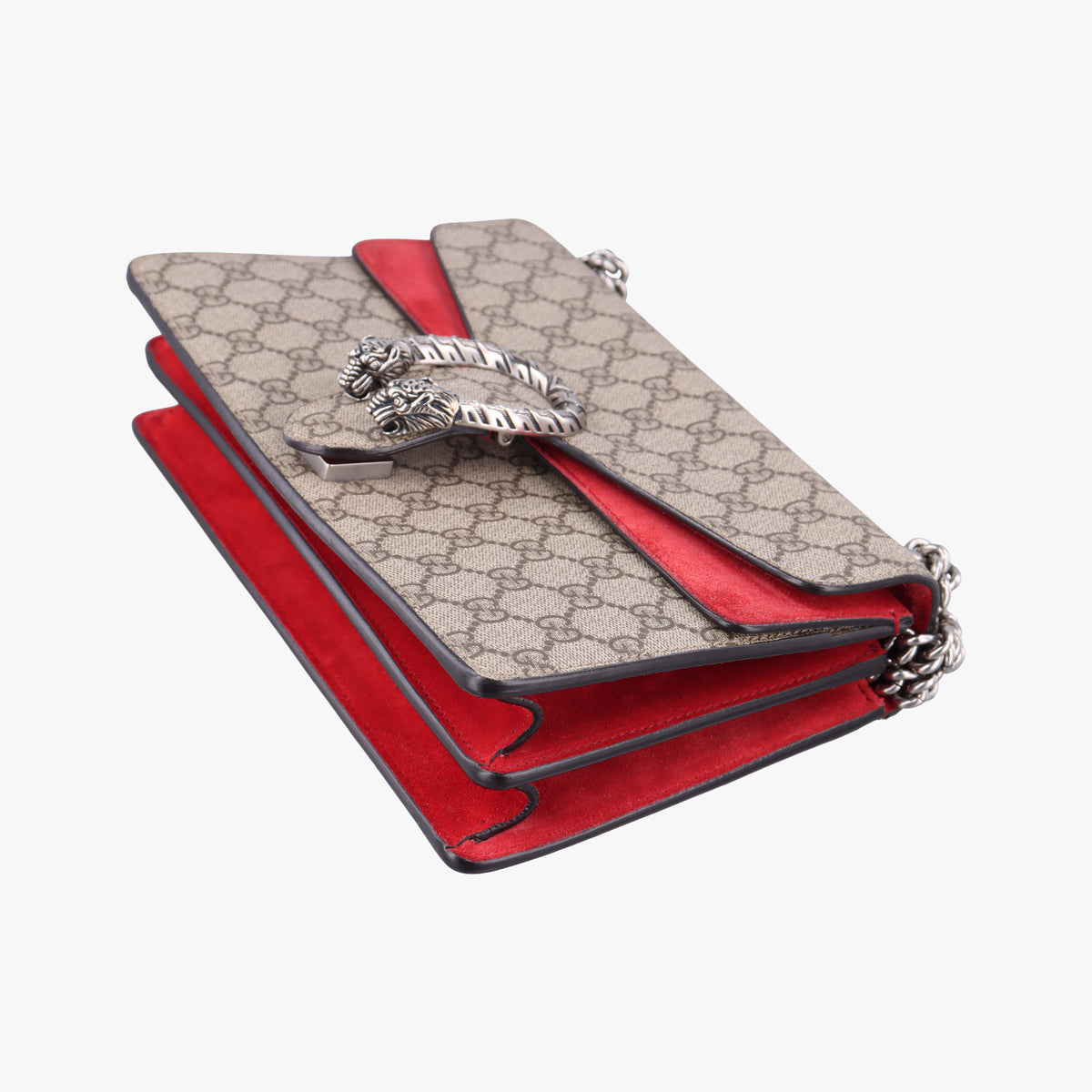 Pre-owned Gucci Dionysus Beige x Red PVC coated canvas × suede 400249 shoulderbag | stylenewstar