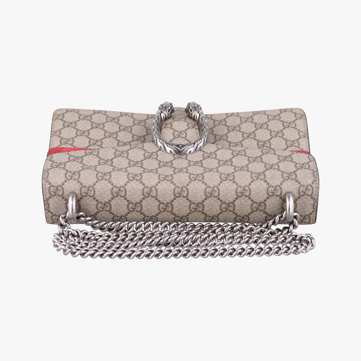 Pre-owned Gucci Dionysus Beige x Red PVC coated canvas × suede 400249 shoulderbag | stylenewstar