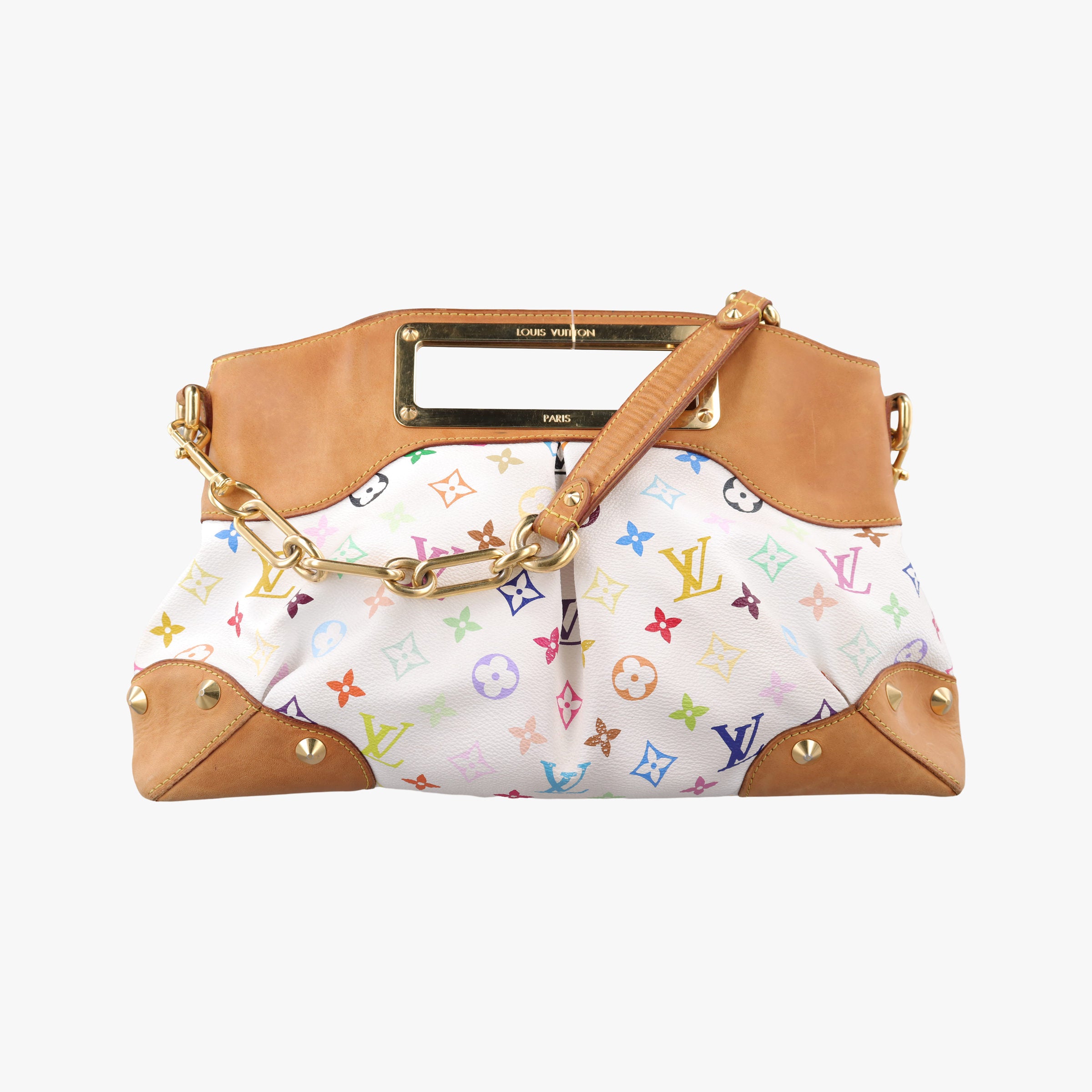 Secondhand Louis Vuitton JUDY MM white Monogram Multicolor M40255 shoulderbag | stylenewstar