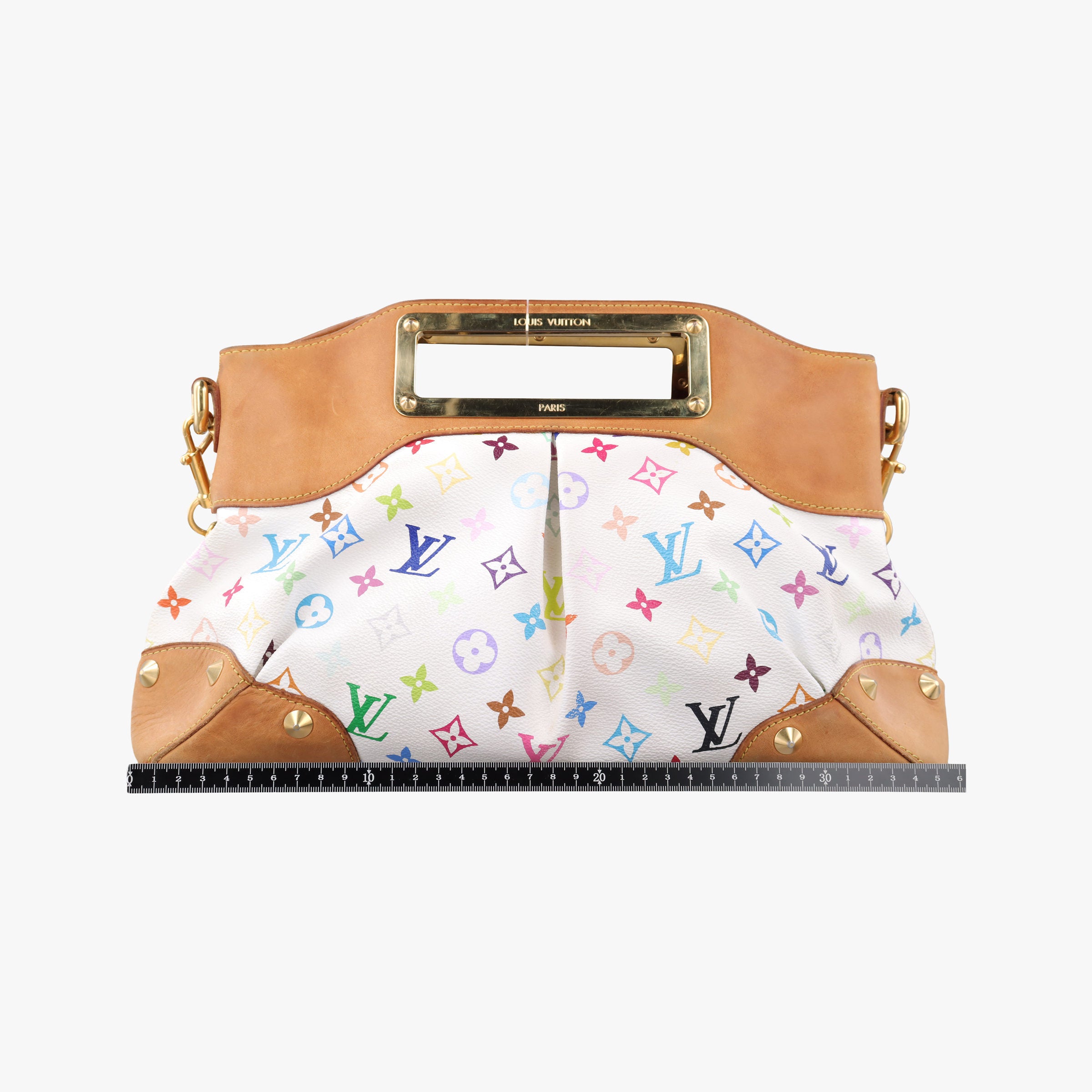 Secondhand Louis Vuitton JUDY MM white Monogram Multicolor M40255 shoulderbag | stylenewstar