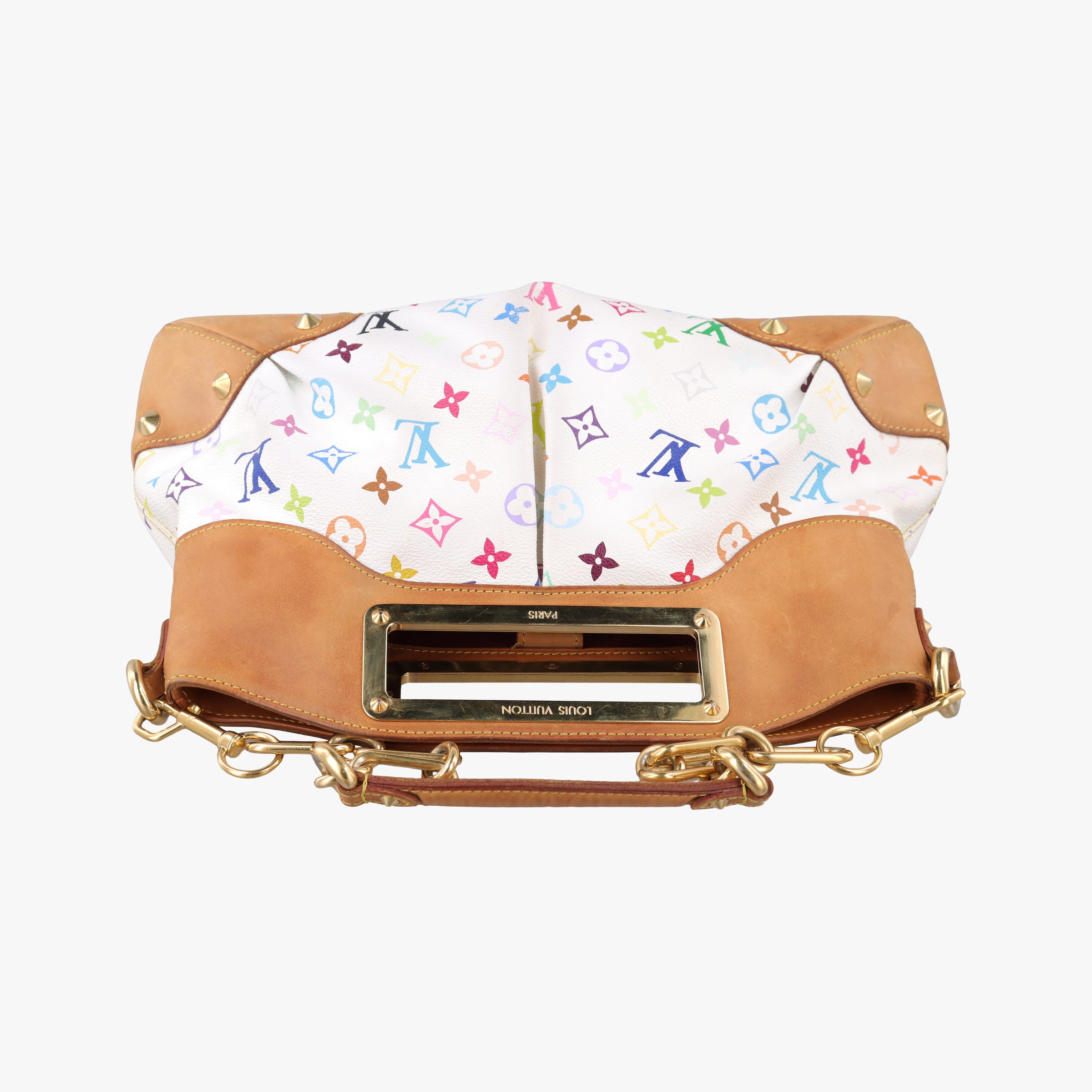 Secondhand Louis Vuitton JUDY MM white Monogram Multicolor M40255 shoulderbag | stylenewstar