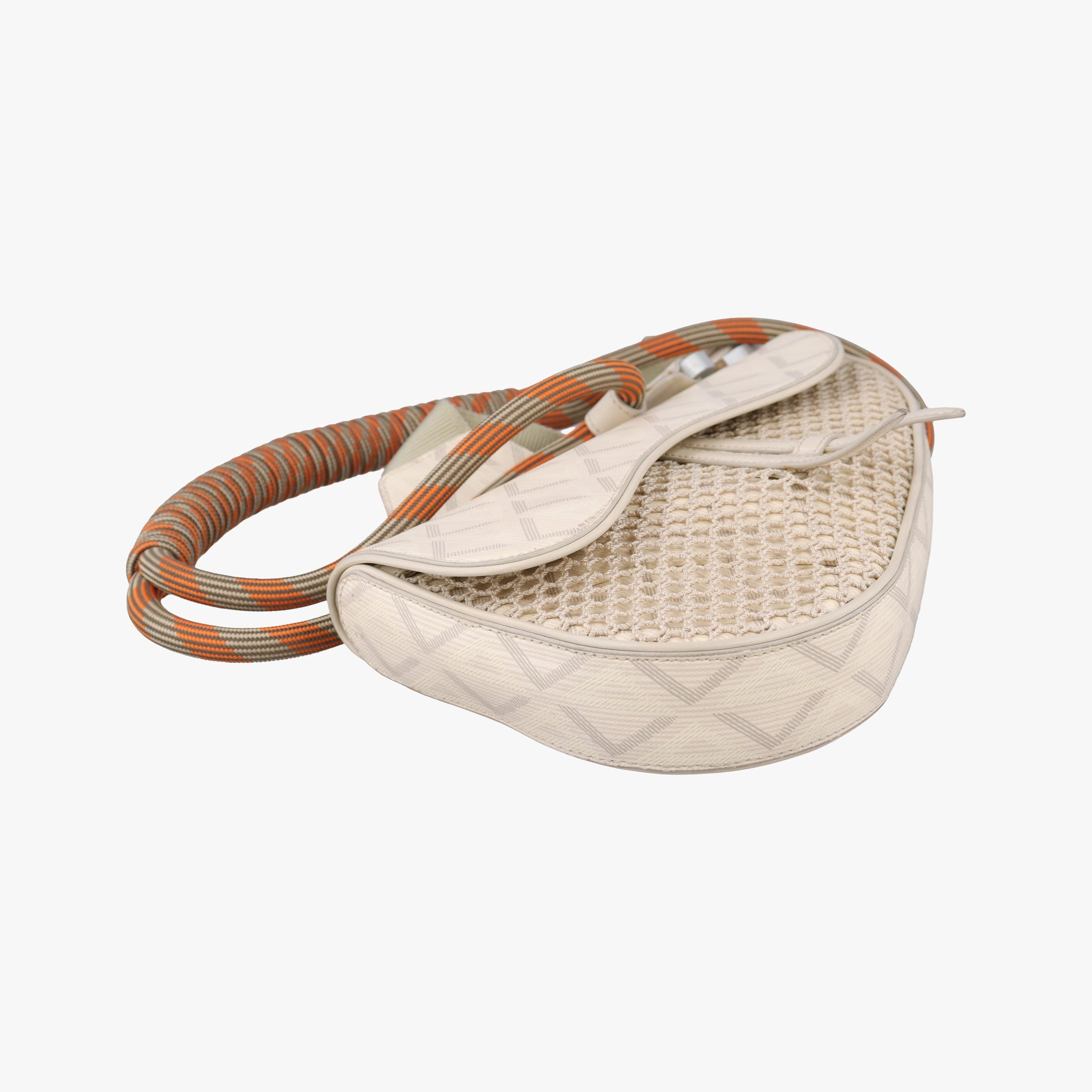 Pre-owned Christian Dior Saddle Beige PVC coated canvas × leather  bum bag/waist bag | stylenewstar