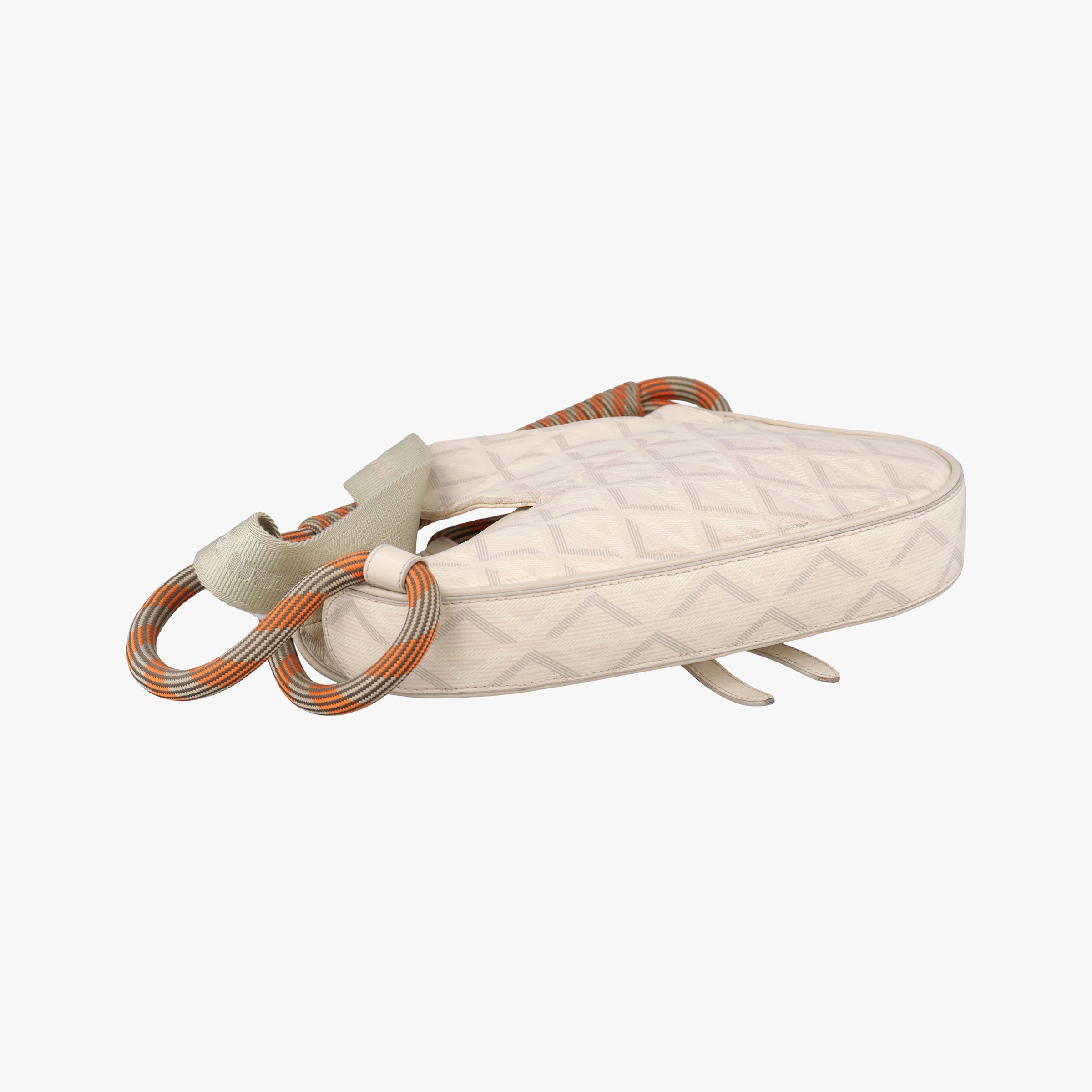 Pre-owned Christian Dior Saddle Beige PVC coated canvas × leather  bum bag/waist bag | stylenewstar