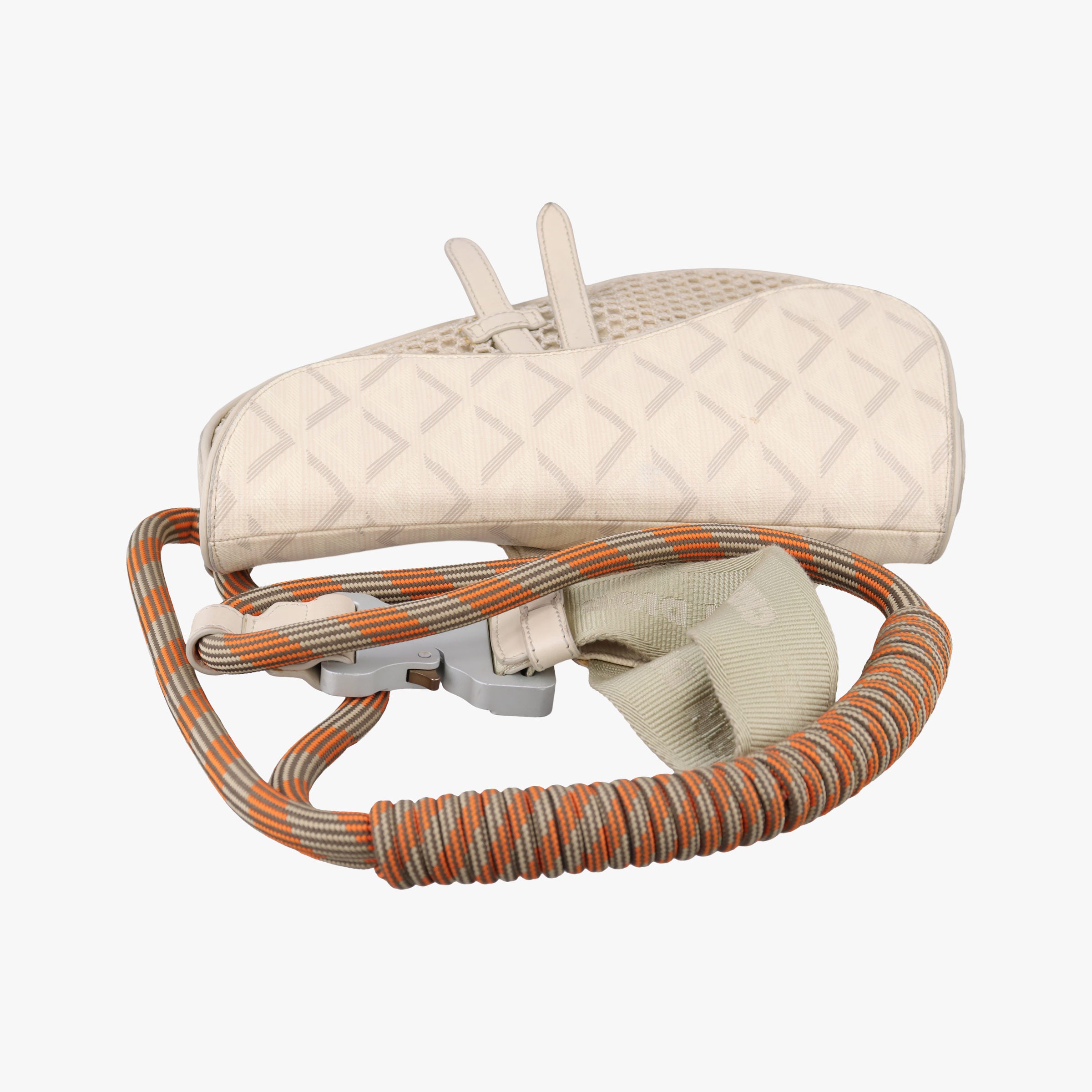 Pre-owned Christian Dior Saddle Beige PVC coated canvas × leather  bum bag/waist bag | stylenewstar