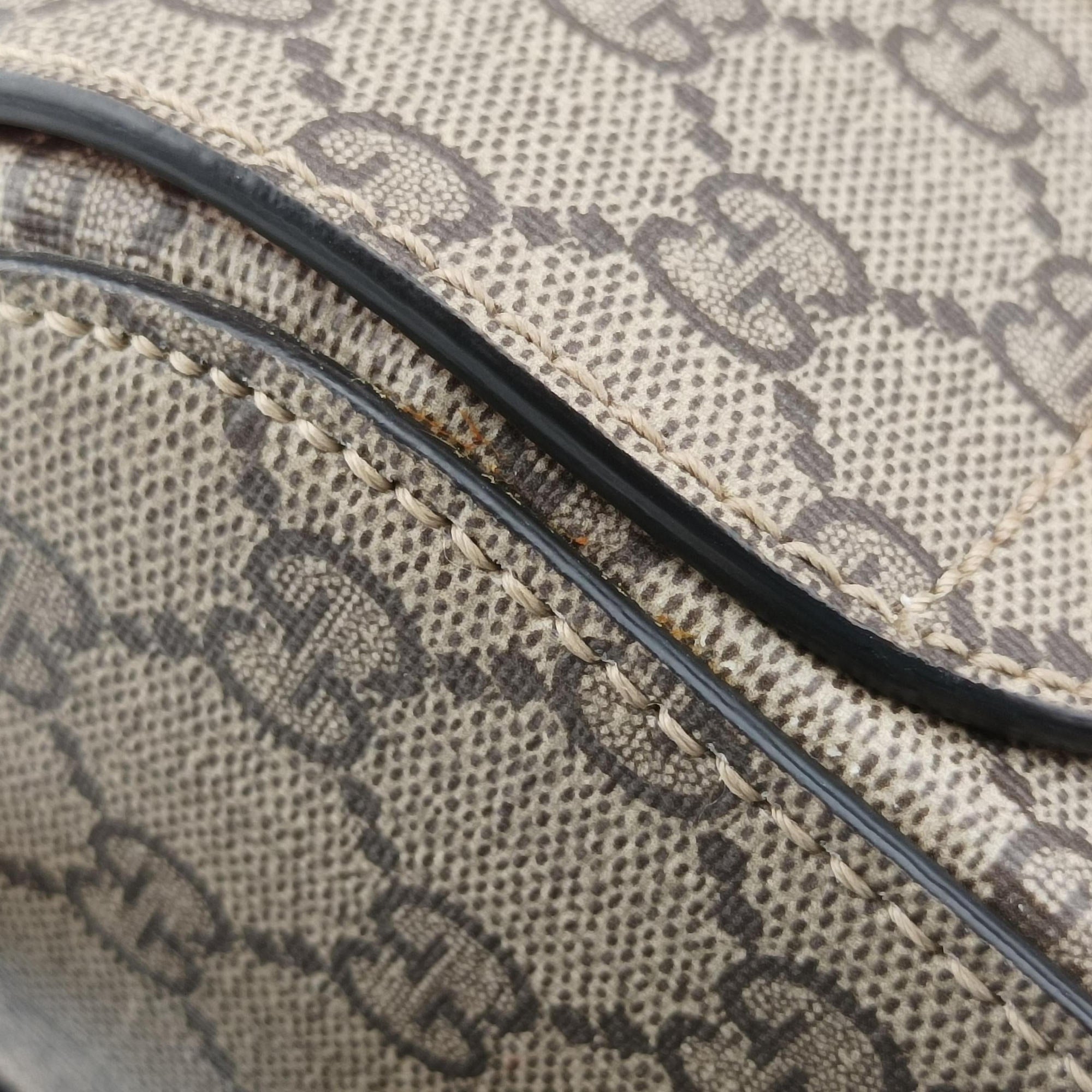Pre-owned Gucci GG flora Padlock Bamboo Brown × Red PVC coated canvas×leather 603221 shoulderbag | stylenewstar