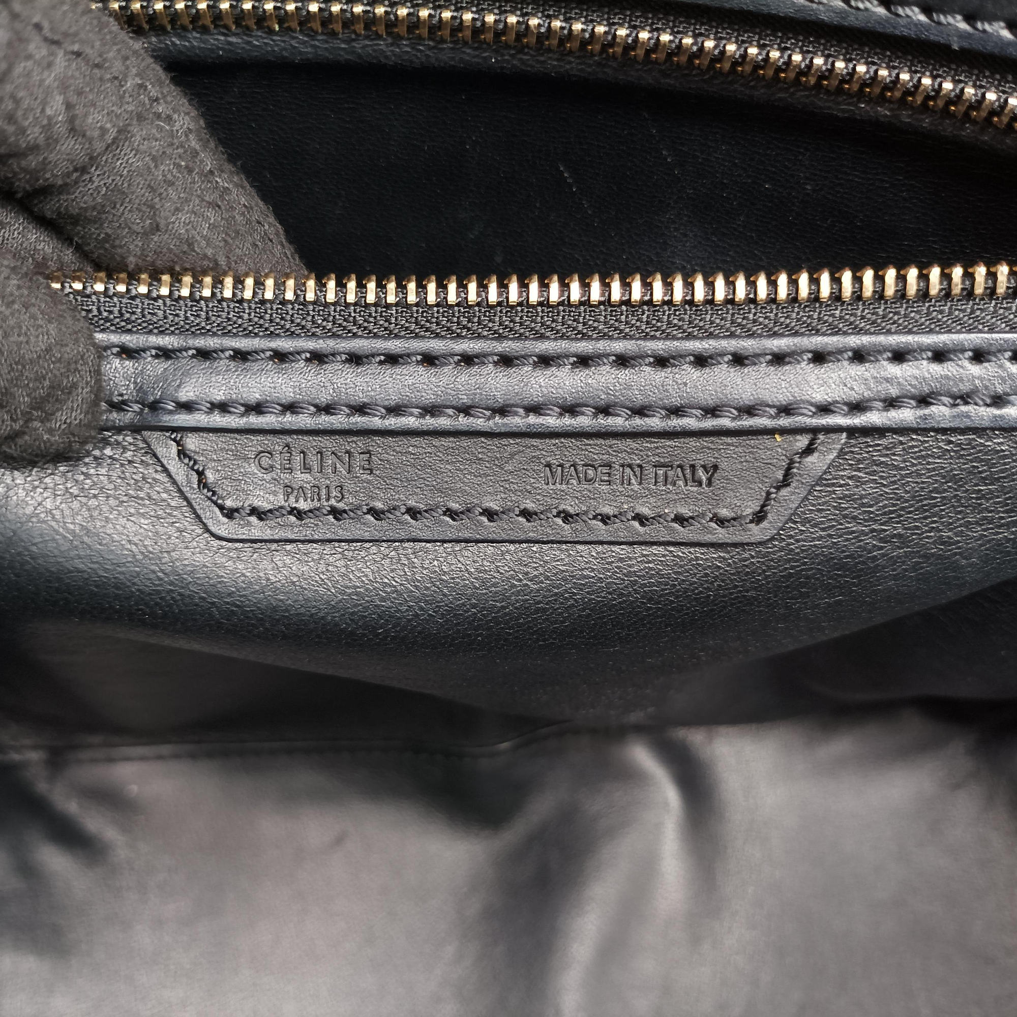 Pre-owned Celine Luggage Mini Shopper Black Leather  handbag | stylenewstar