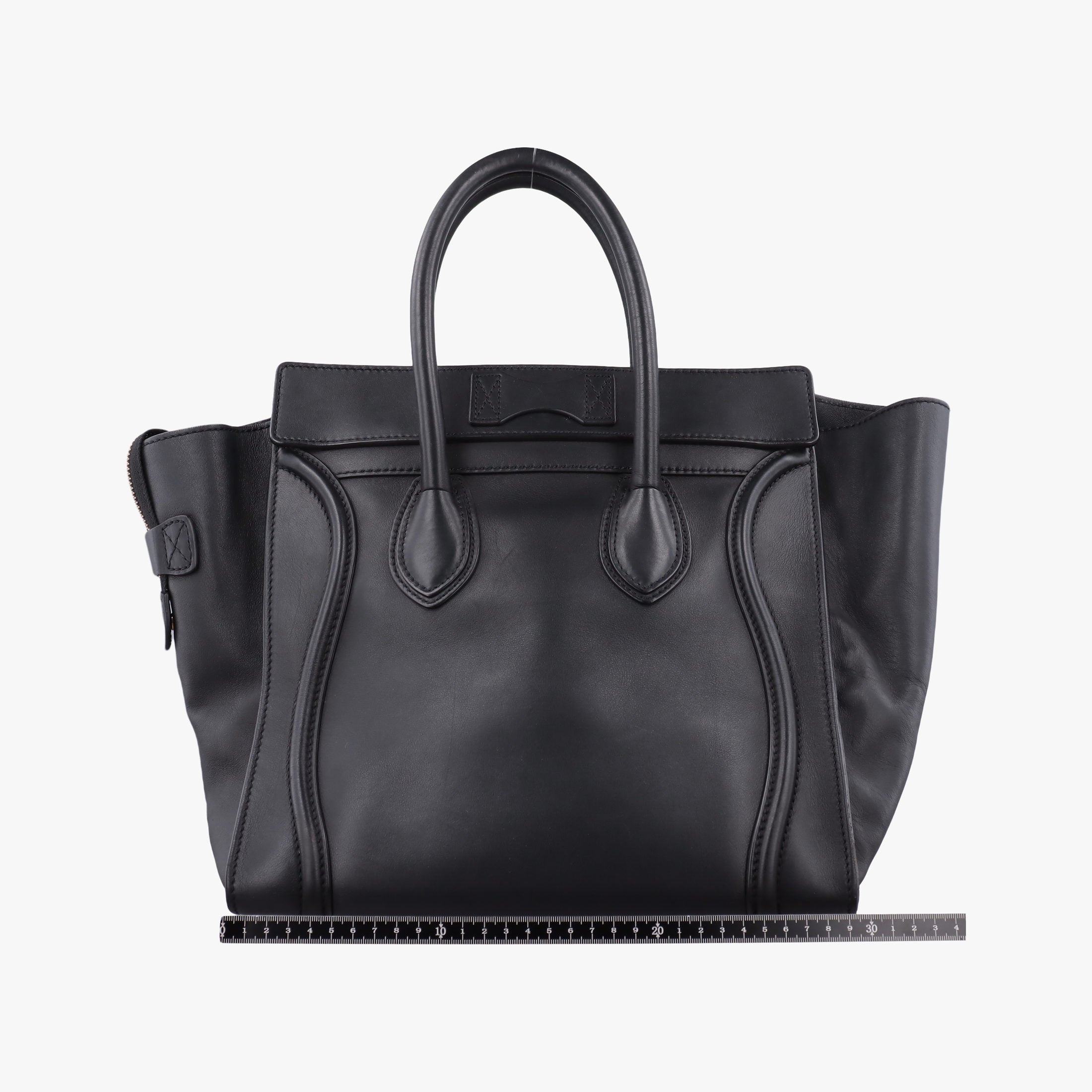 Pre-owned Celine Luggage Mini Shopper Black Leather  handbag | stylenewstar