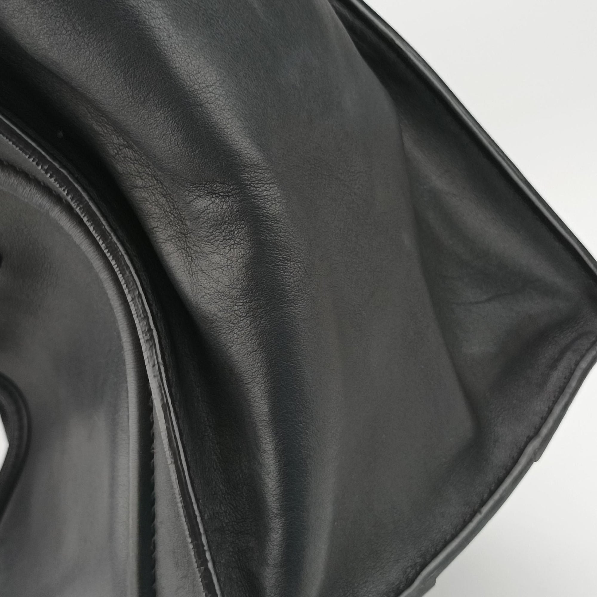 Pre-owned Celine Luggage Mini Shopper Black Leather  handbag | stylenewstar